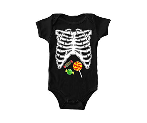 Bodysuit - Skeleton Costumes Candy - Black