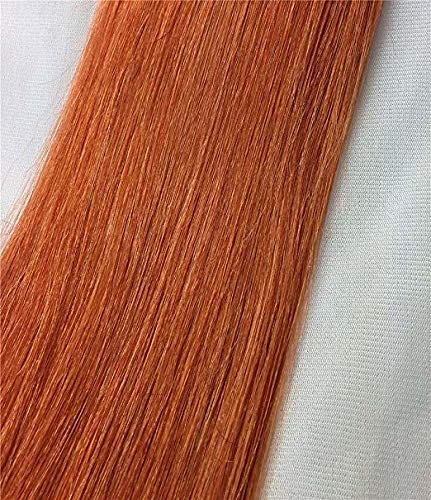 RemeeHi Brazilian I-Tip Human Hair Extensions 18 Inch Wavy Stick Tip 100g Real Human Hair #130 Orange – Perfect for Parties, Weddings & Everyday Styling