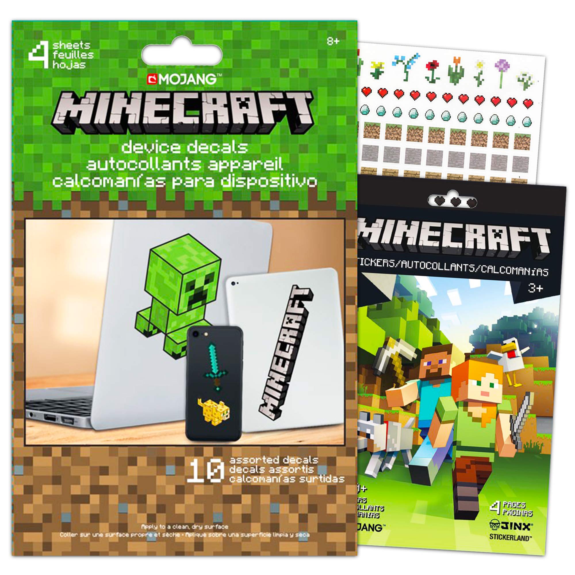 Ultimate Minecraft Laptop Stickers Bundle - 10 Premium Decals + 300 Stickers for Room Decor, Car, MacBook, Phone - Perfect for Gaming Enthusiasts & Minecraft Fans