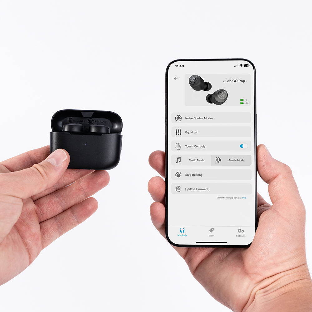 GO POP+ True Wireless Earbuds with Bluetooth 5.0, 24H Playtime, IPX5 Waterproof - Black Wireless Headphones for Running, Gym & Commuting