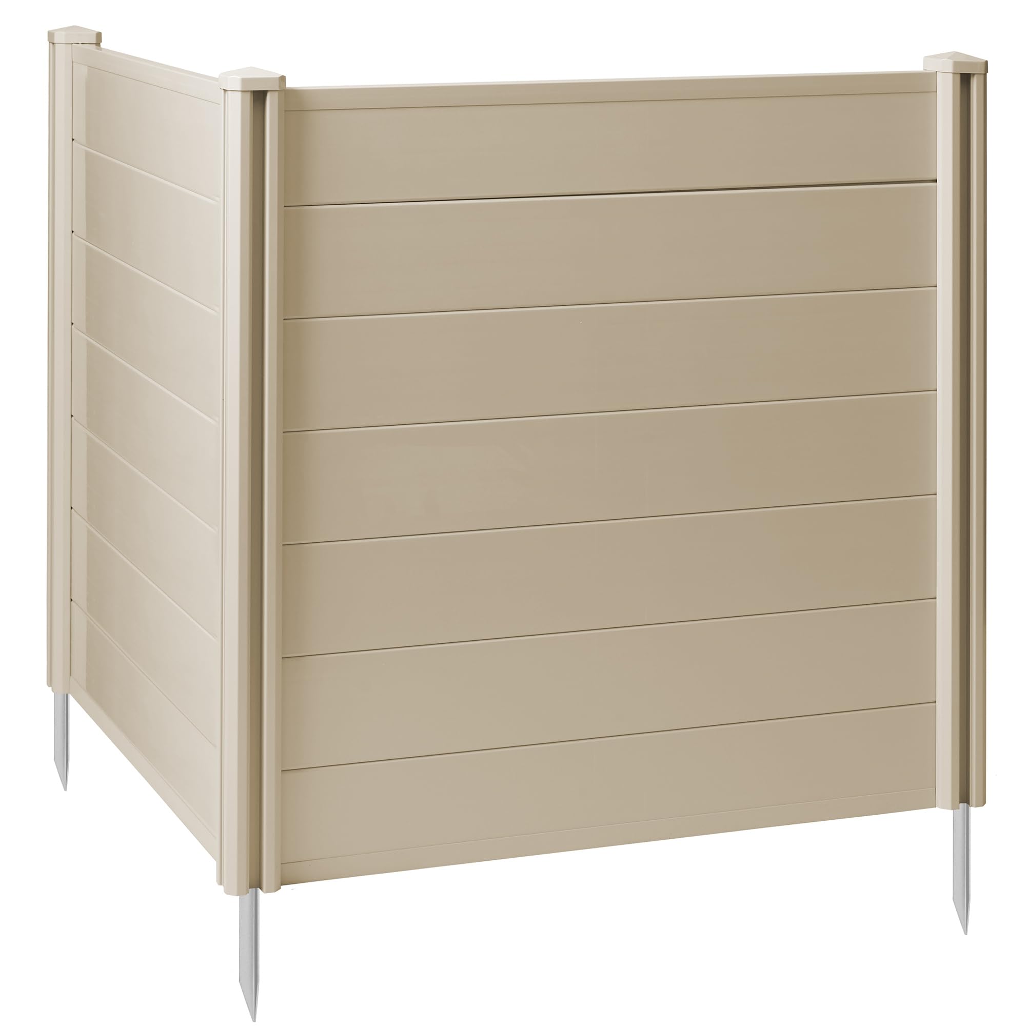 Casafield 42x42 Inch Outdoor Privacy Screen - Durable Vinyl Fence Panel for AC Units, Trash Cans & Pool Equipment - Tan Color - Perfect for Backyard, Patio & Garden Privacy Solutions