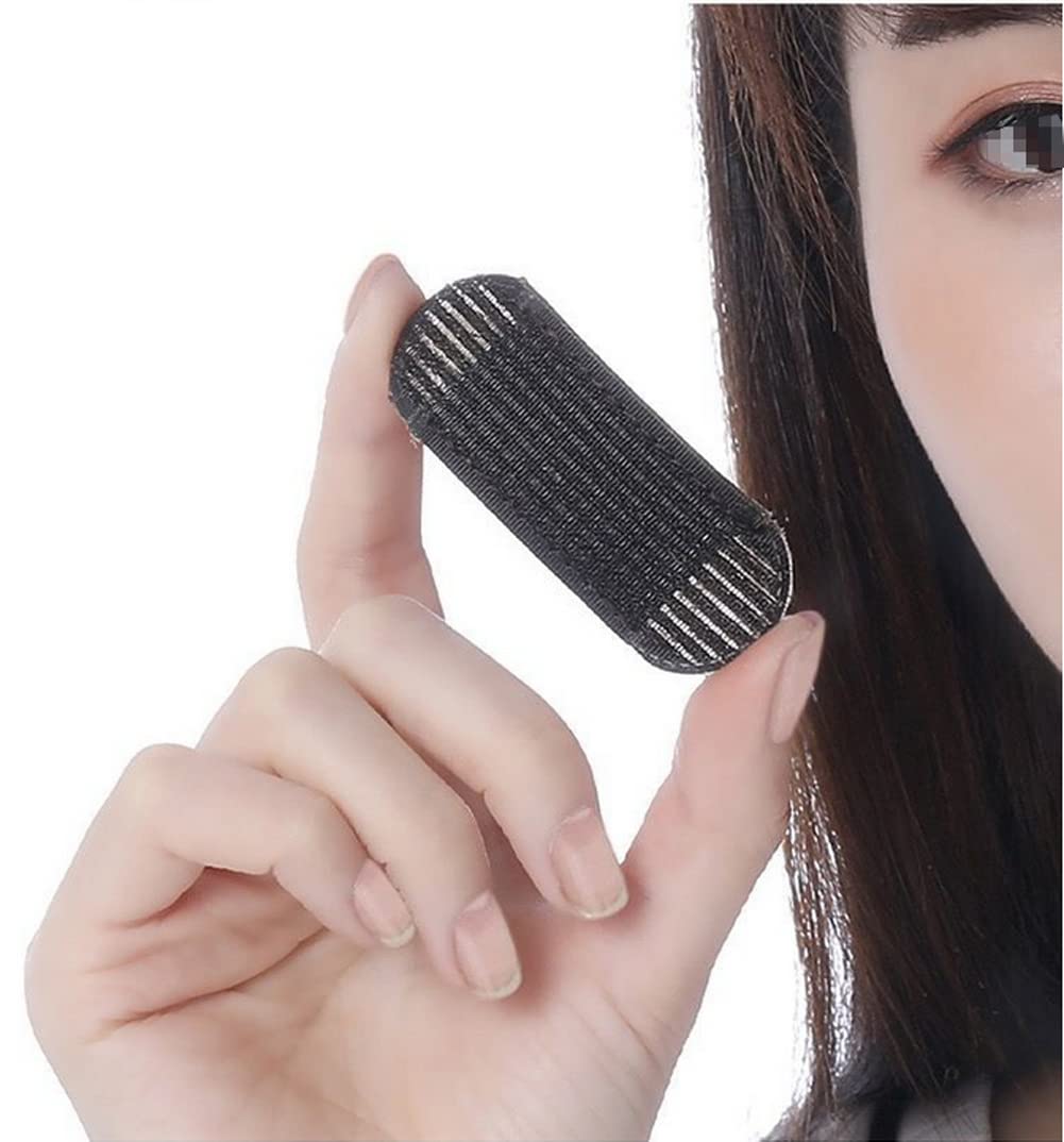 3 Pairs Invisible Black Bump Up Hair Clips - Volumizing Hair Inserts for Updos, Buns & Braids - Styling Tool for Women & Girls - Perfect for Fluffy Hair & Everyday Hairstyles (Great for Work, Parties & Special Occasions)