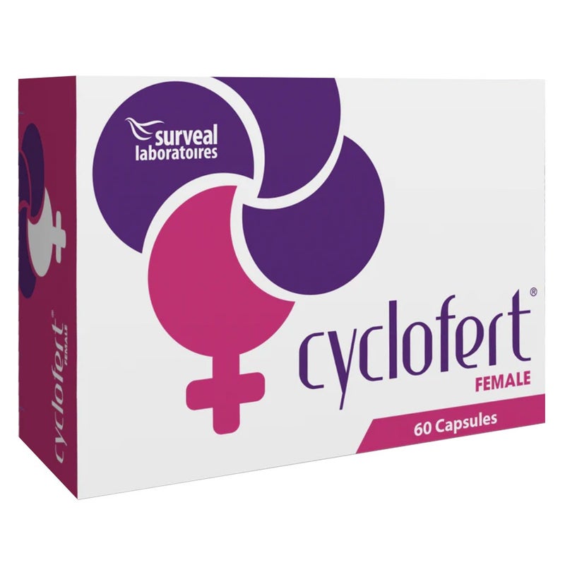 Cyclofert Female Fertility Supplement Capsules - 60 Count for Women's Reproductive Health | Supports Ovulation & Hormonal Balance | Ideal for Trying to Conceive & PCOS Management