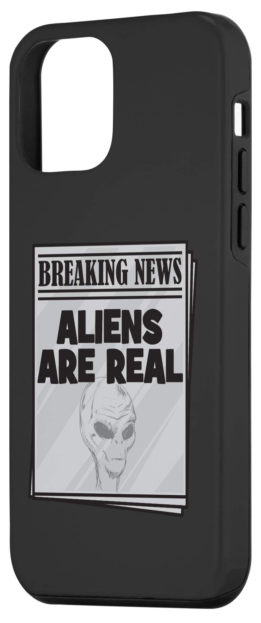 iPhone 12 Mini Phone Case with Funny Alien Meme Design - Aliens Are Real Protective Cover for Everyday Use & Gifts
