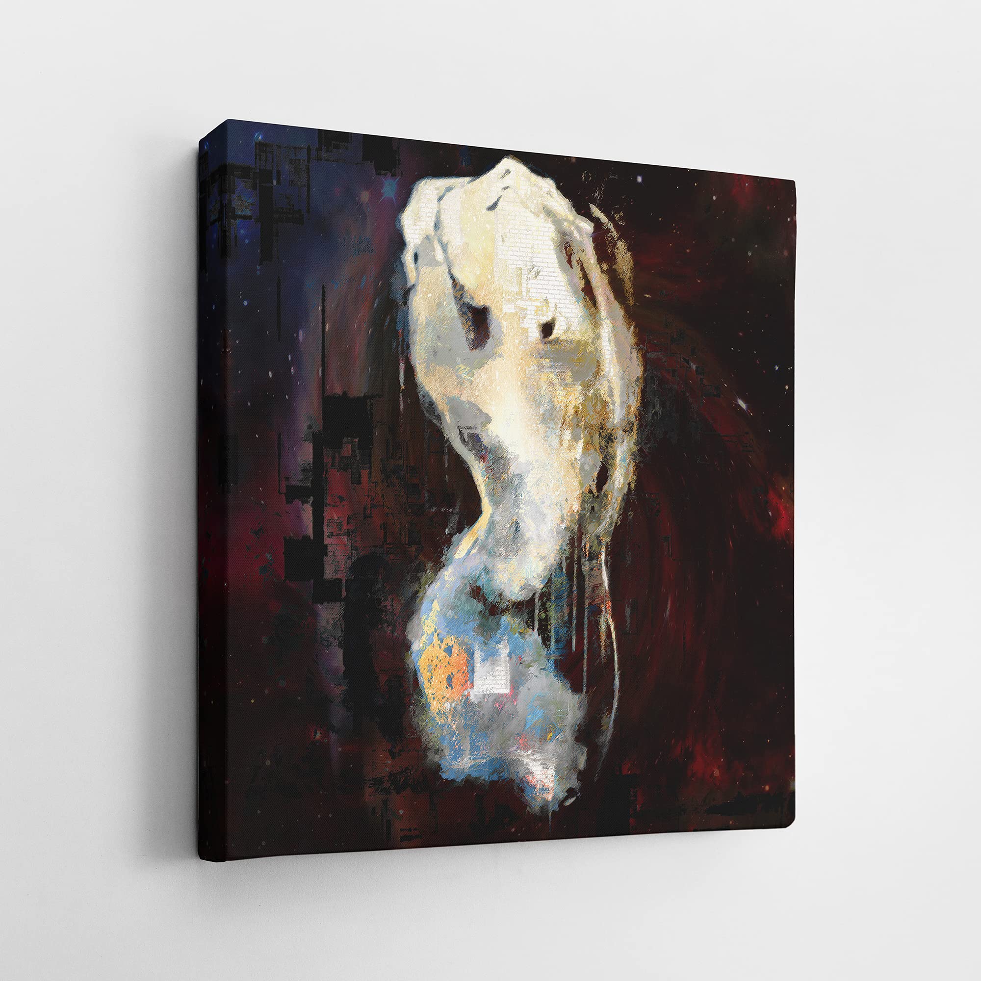 Beyond Beauty II Square Wrapped Canvas Wall Art Print - Modern Home Decor for Living Room, Bedroom & Office - Ready to Hang Framed Painting