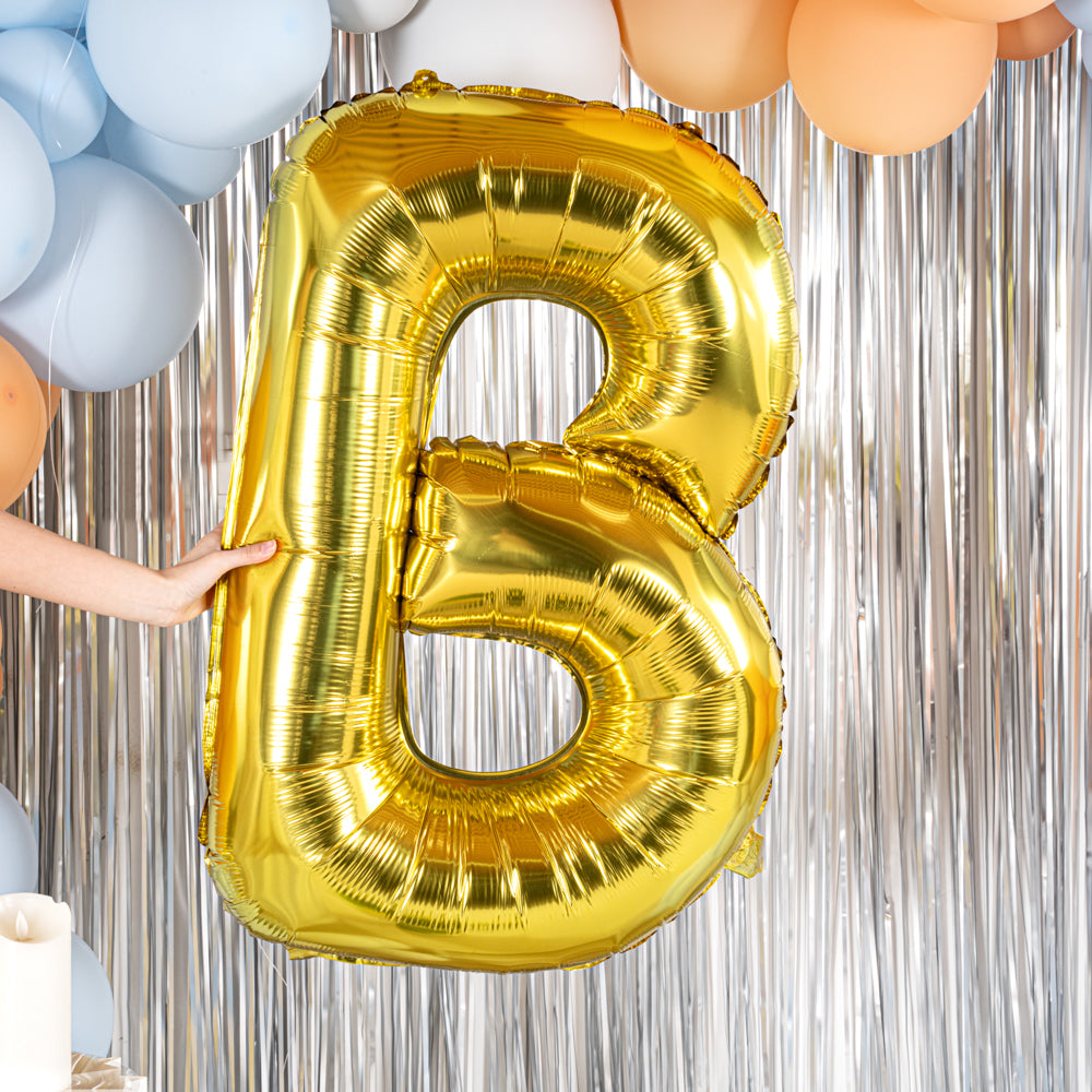 Balloonify Gold Mylar Letter B Balloon - 40 Inch Large Foil Alphabet Balloon for Birthday Party Decorations, Baby Shower, Wedding & Anniversary Celebrations
