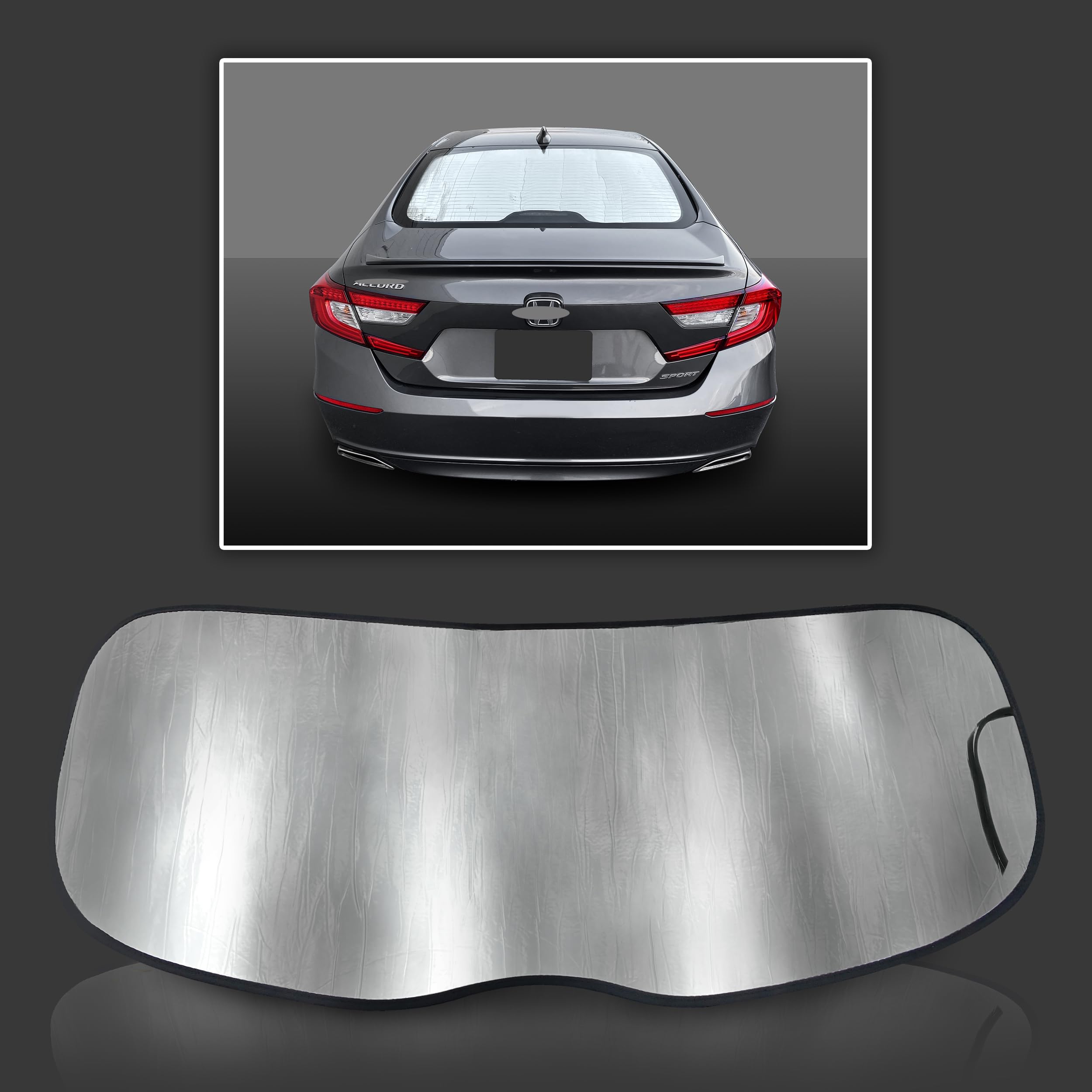 Custom Fit Rear Tailgate Window Sun Shade for 2018-2022 Honda Accord Sedan | UV Protection & Privacy Shade | Insulated Sunblock Reflector | Made in USA | Perfect for Road Trips, Parking & Privacy Protection