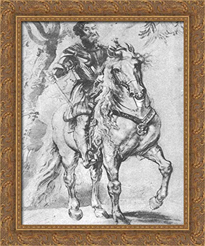 Peter Paul Rubens The Duke of Lerma 20x24 Inch Gold Ornate Wood Framed Canvas Art - Perfect for Living Room, Office & Gallery Wall Decor