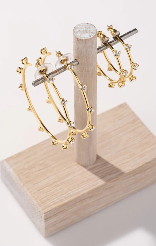 Faithy Jewels Large Amanda Hoop Earrings - 14K Gold Plated Chunky Statement Hoops for Women | Perfect for Parties, Weddings & Everyday Elegance