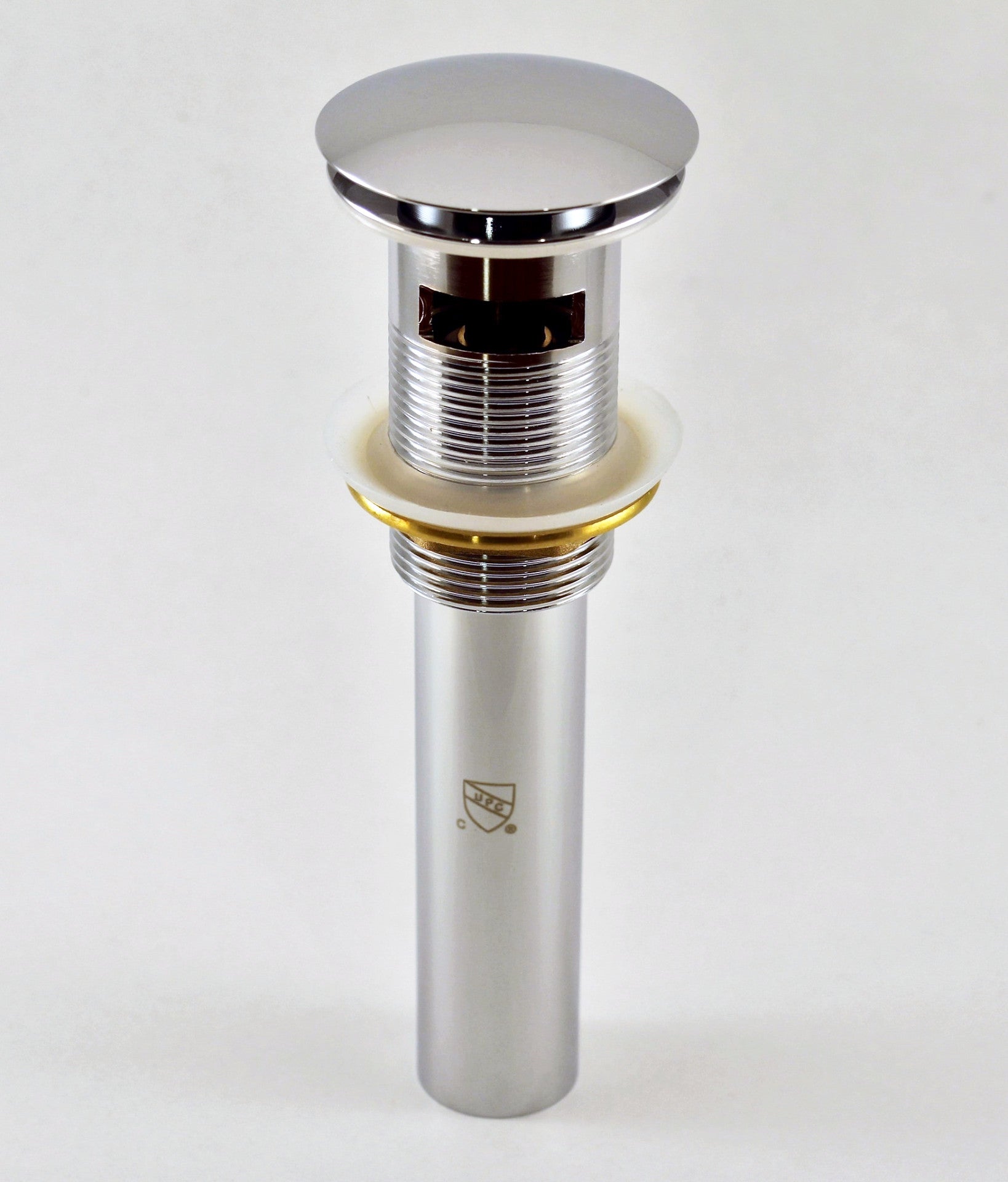 Push Pop Up Sink Drain with Overflow - Chrome Bathroom Sink Stopper for Easy Cleaning | Perfect for Kitchen & Bathroom Sink Drain Replacement