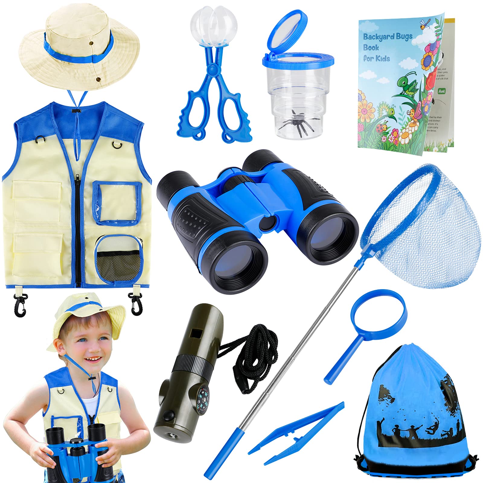 INNOCHEER Kids Bug Catcher & Explorer Kit - Outdoor Adventure Toys for Boys & Girls Ages 3-12 - Perfect for Backyard Exploration, Nature Learning & Outdoor Play - Great Birthday Gift for 3-8 Year Olds