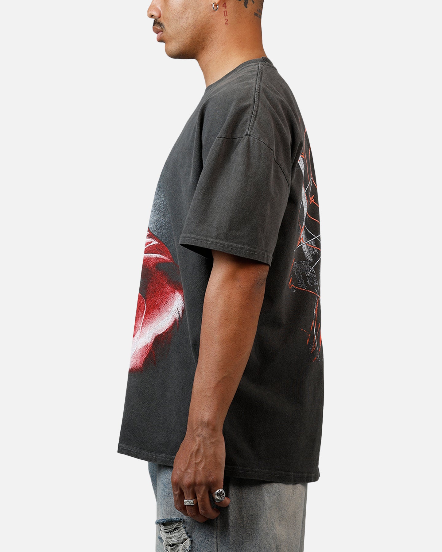 Marvel Daredevil Graphic T-Shirt for Men - Heavyweight Cotton, Black Wash - Perfect for Comic Con, Cosplay & Casual Wear