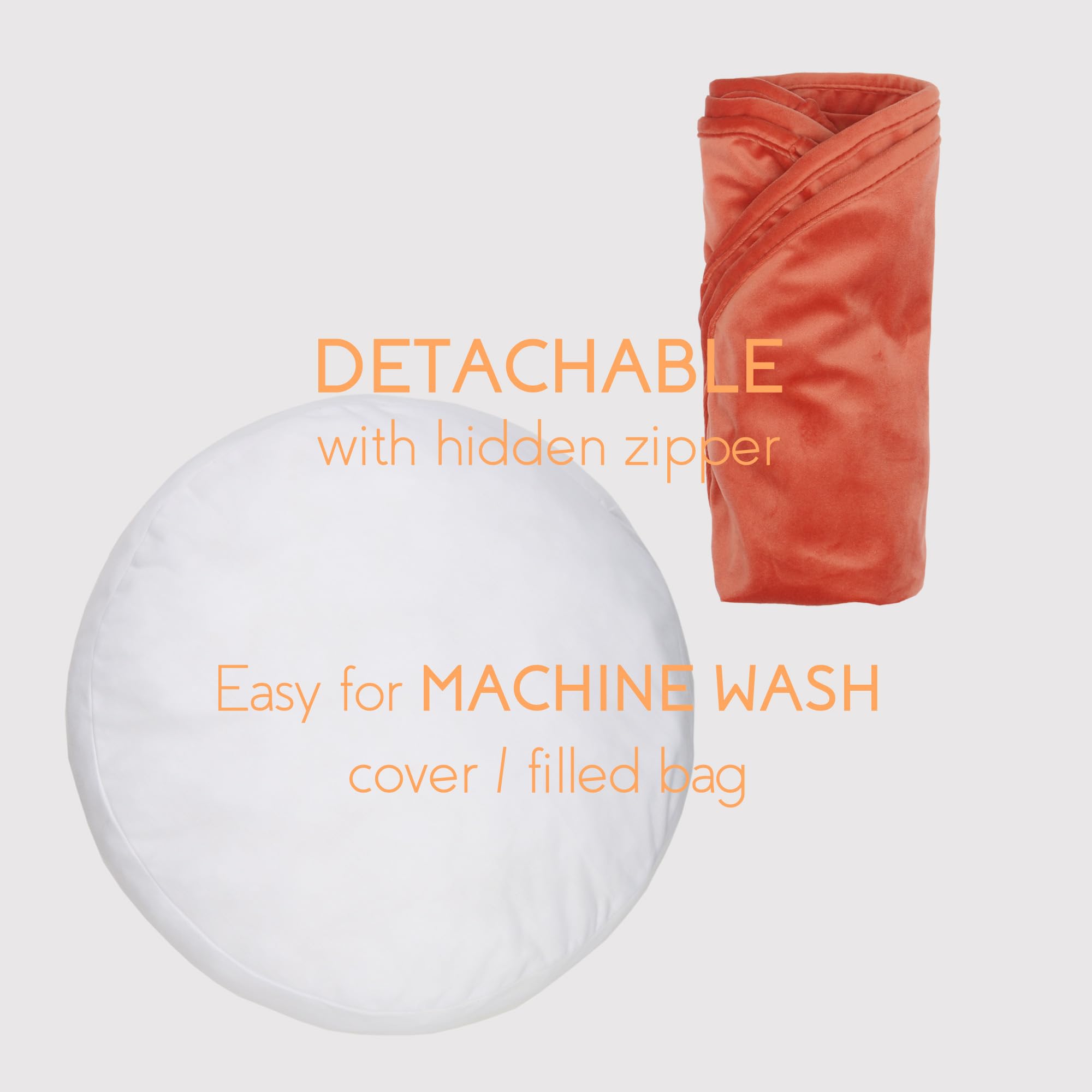 Velvet Round Floor Pillow - 19.7