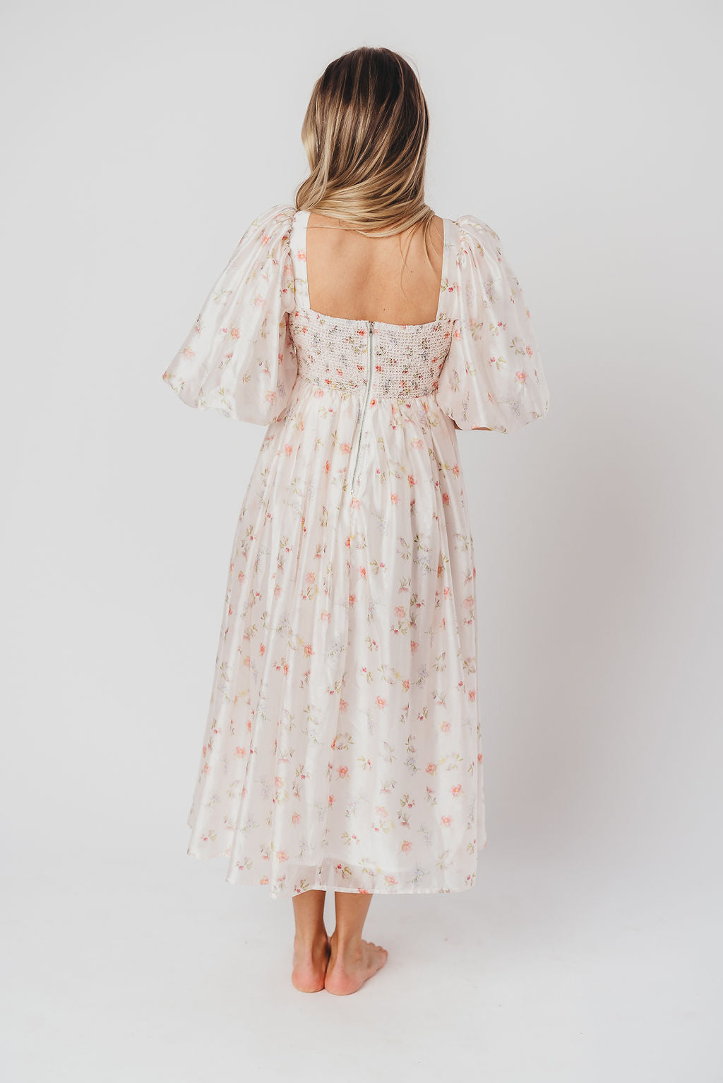 Harlow Maxi Dress - Tiny Pink Floral Print, Bump Friendly Maternity Dress, Inclusive Sizing S-3XL | Perfect for Summer Weddings, Beach Vacations & Casual Outings
