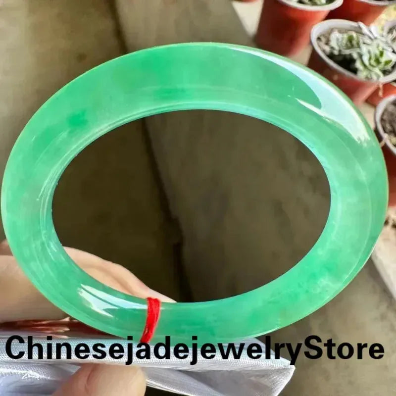 Natural Emerald Green Jade Bracelet - Handcarved Jadeite Bangle for Women - Rare Boutique Fine Jewelry - Perfect for Gifts, Weddings & Special Occasions