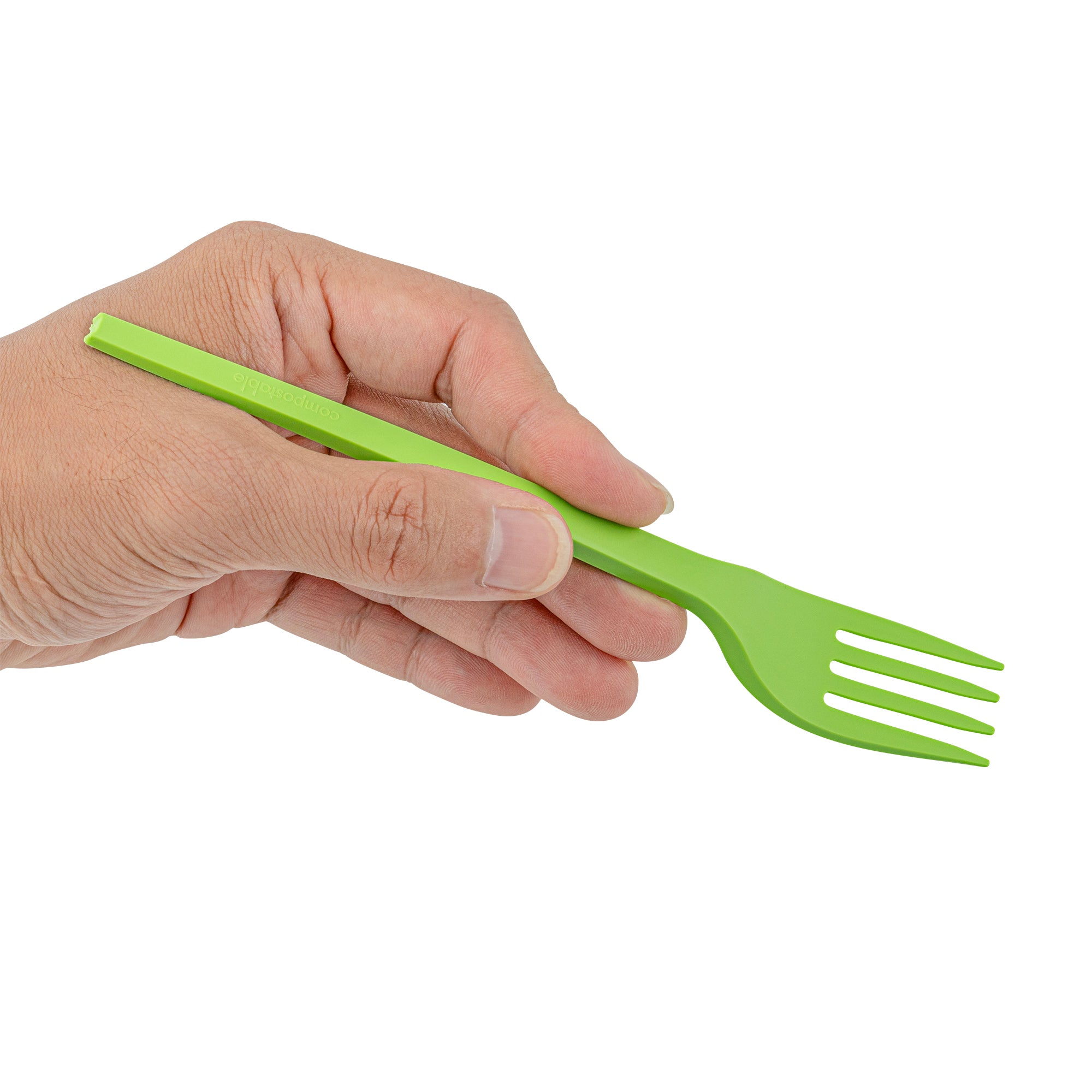 Eco-Friendly Compostable CPLA Plastic Forks - 250 Count Box, Heat Resistant & Biodegradable Cutlery for Parties, Picnics, and Outdoor Events
