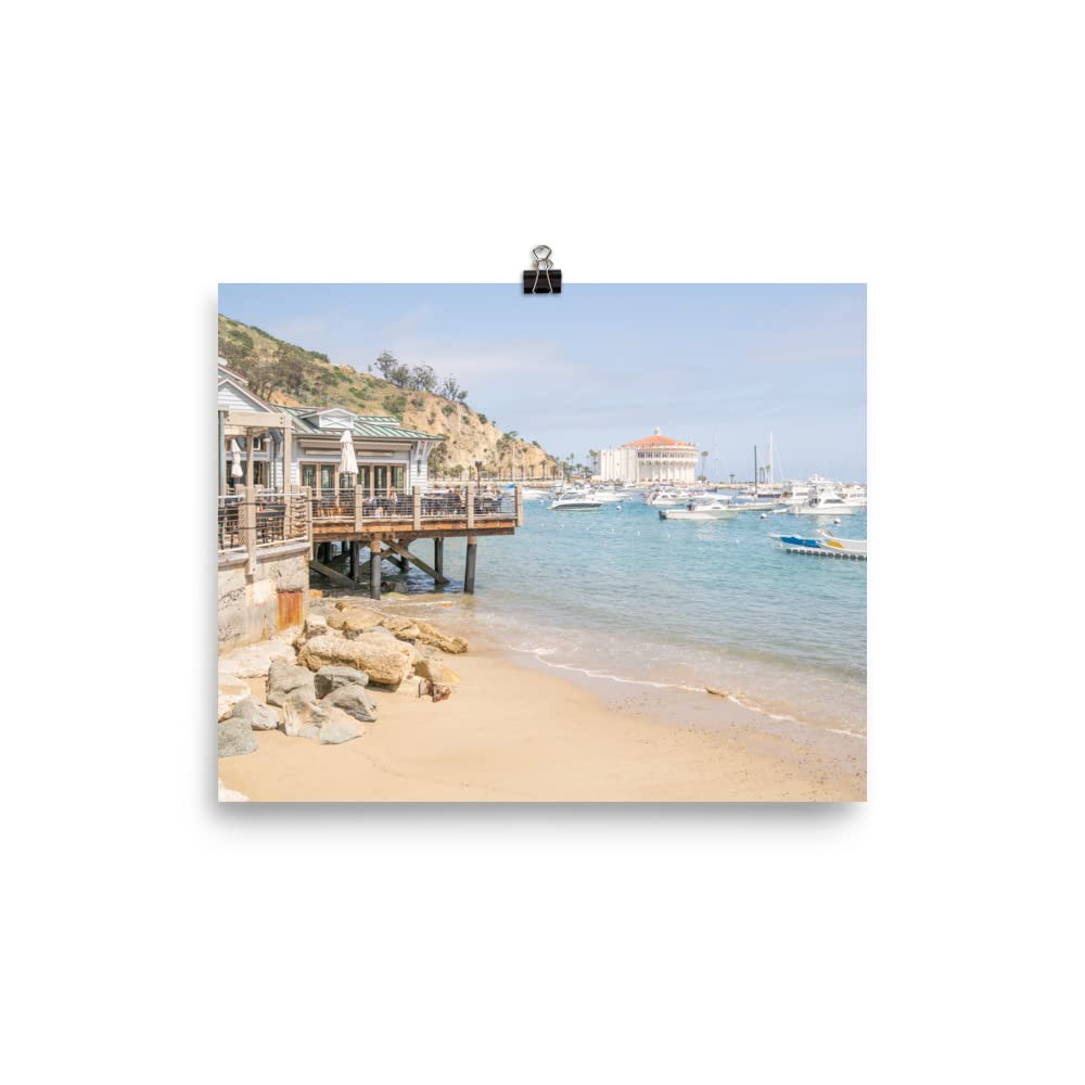 8x10 Inch Catalina Island Wall Art Print - Unframed Photo Paper Poster of Avalon Bay, California | Perfect Gift for Women & Men, Home & Office Decor for Living Room, Bedroom, or Beach House