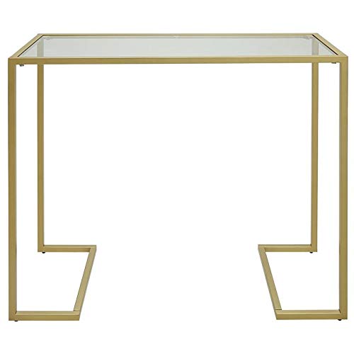 Monaco Gold Tempered Glass Console Table - Elegant Entryway & Living Room Furniture for Modern Home Decor