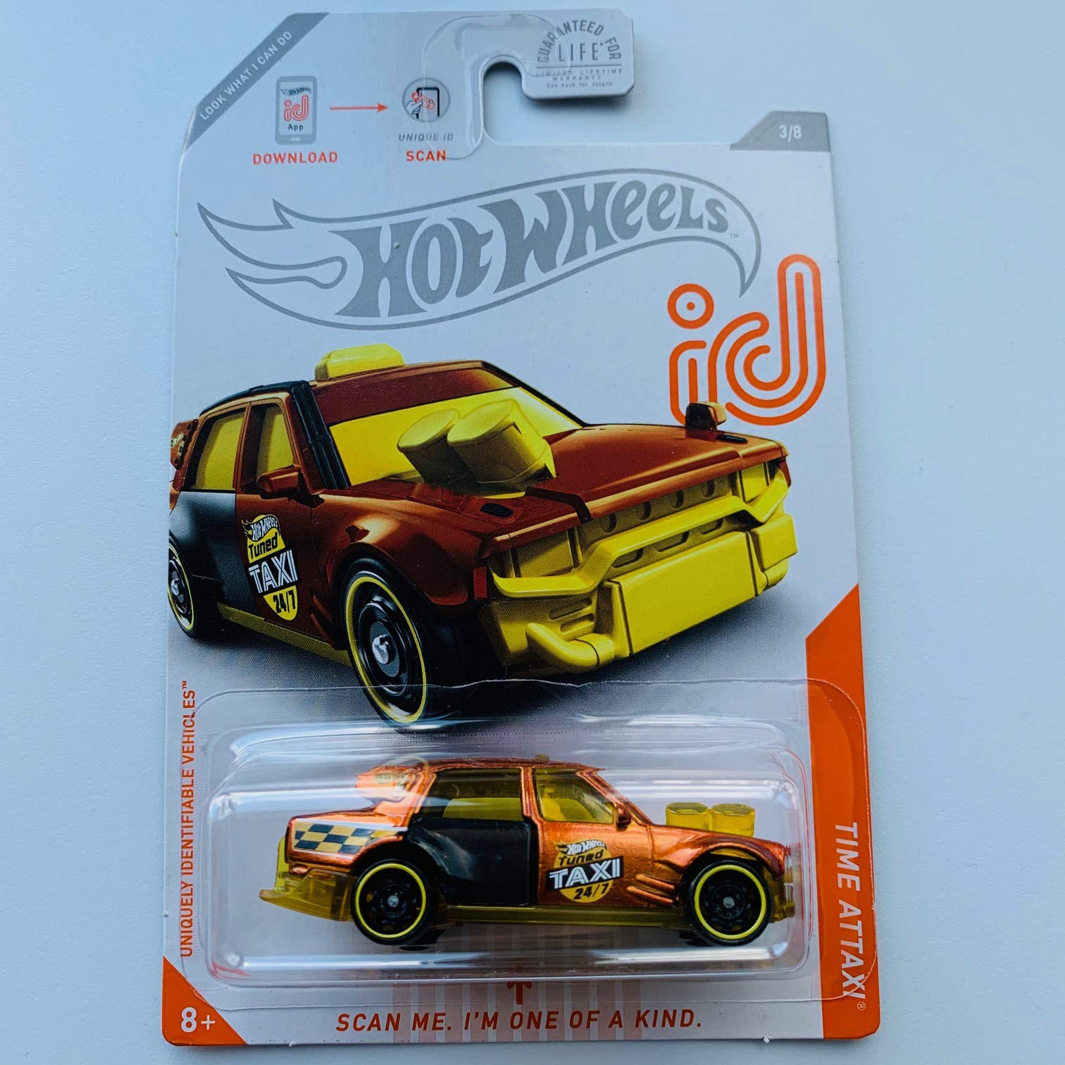 Hot Wheels 2020 idCar Time Attaxi 3/8 Die-Cast Toy Car - Collectible Vehicle for Kids & Adults - Perfect for Play, Display & Racing Scenes