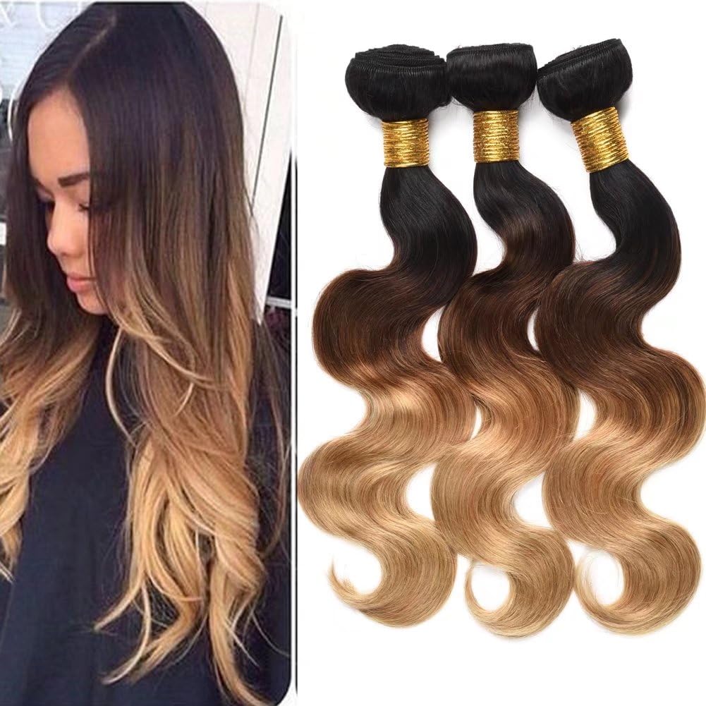 FEEL ME 3 Bundles Brazilian Straight Virgin Hair Extensions - 20/22/24 Inch Unprocessed 100% Human Hair Weft (Color 30 Brown) for Sew-in, Clip-in & Glue-in Hairstyles - Perfect for Daily Wear, Parties & Special Occasions