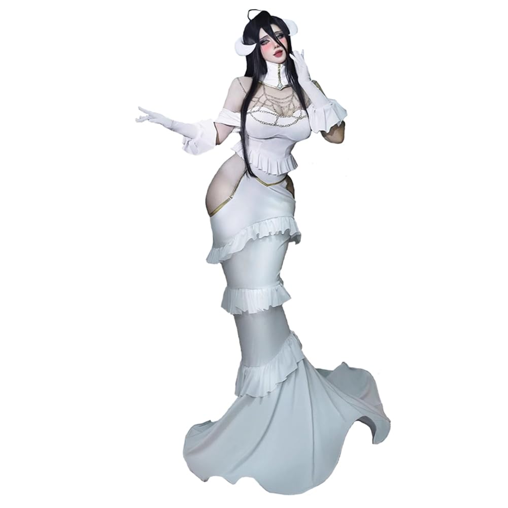 Overlord Albedo Cosplay Costume - Anime Deluxe Hollow Out Dress Suit for Women | Perfect for Halloween, Anime Conventions & Cosplay Events