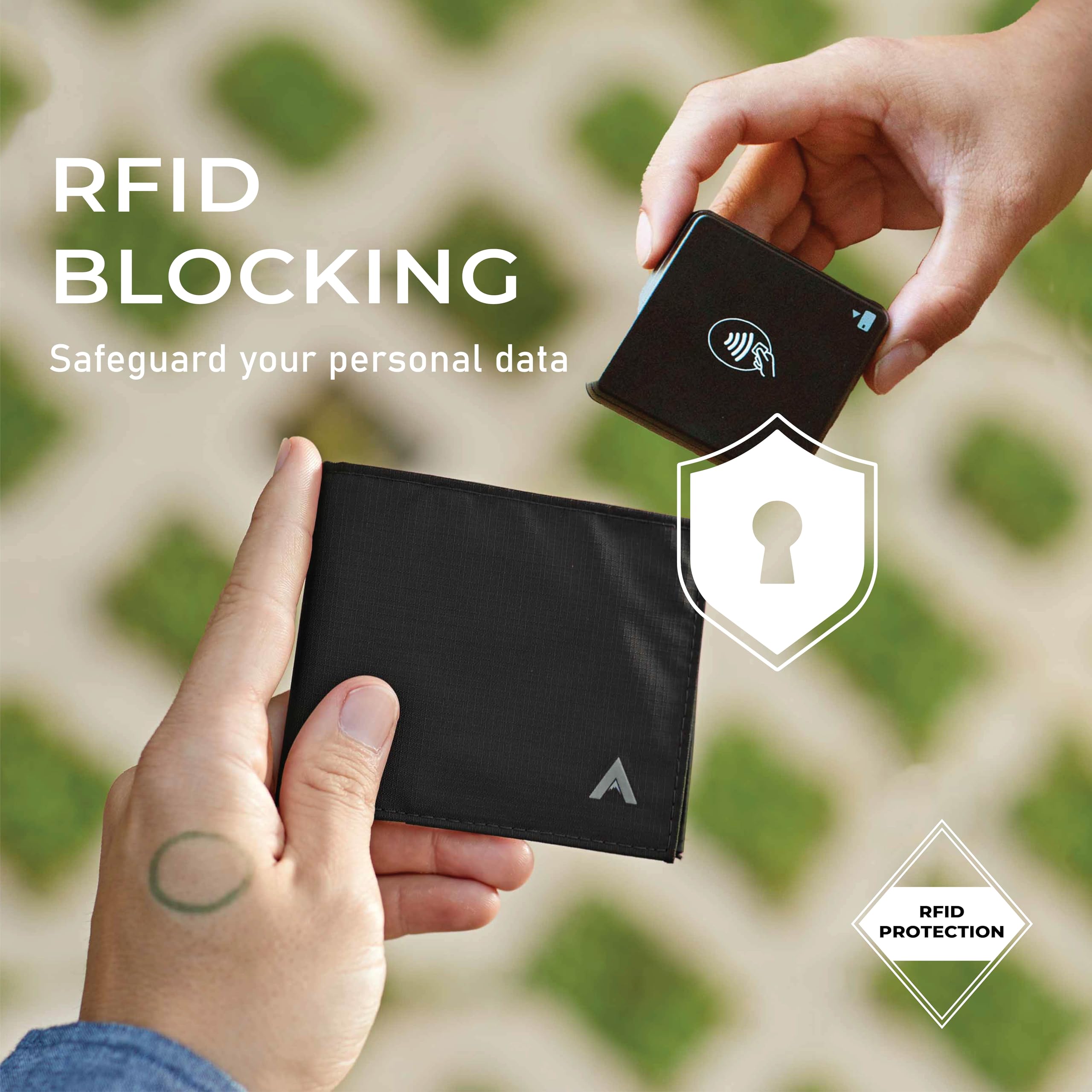 Allett Sport Wallet for Men & Women - Slim RFID Blocking Bifold Wallet | Nylon Minimalist Design | Holds 2-10+ Cards | Front Pocket & Travel Friendly | Perfect for Gym, Running & Everyday Use