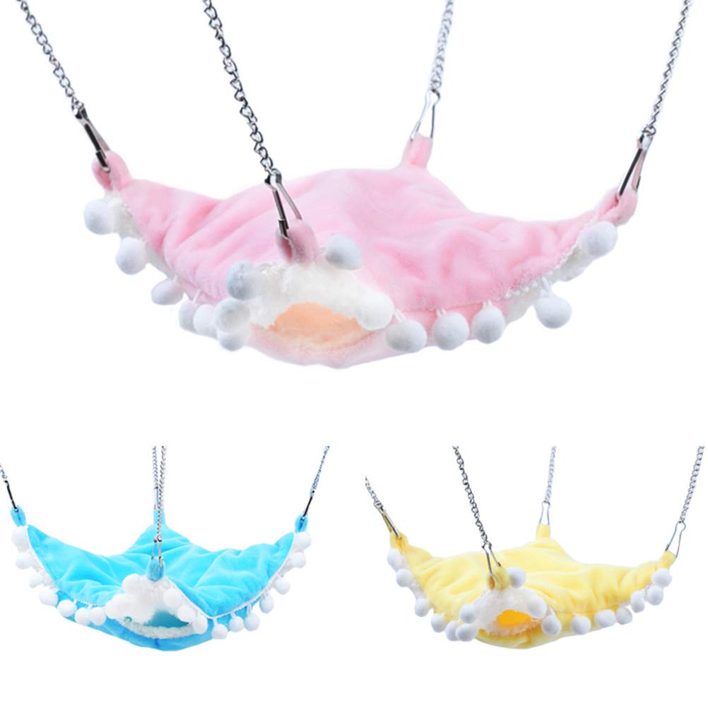 POPETPOP 宠物吊床 - 仓鼠笼吊床、猫床玩具、兔子悬挂吊床、豚鼠床垫、小宠物舒适垫，适合仓鼠、兔子、猫咪、豚鼠等多种宠物，家庭室内外休闲使用