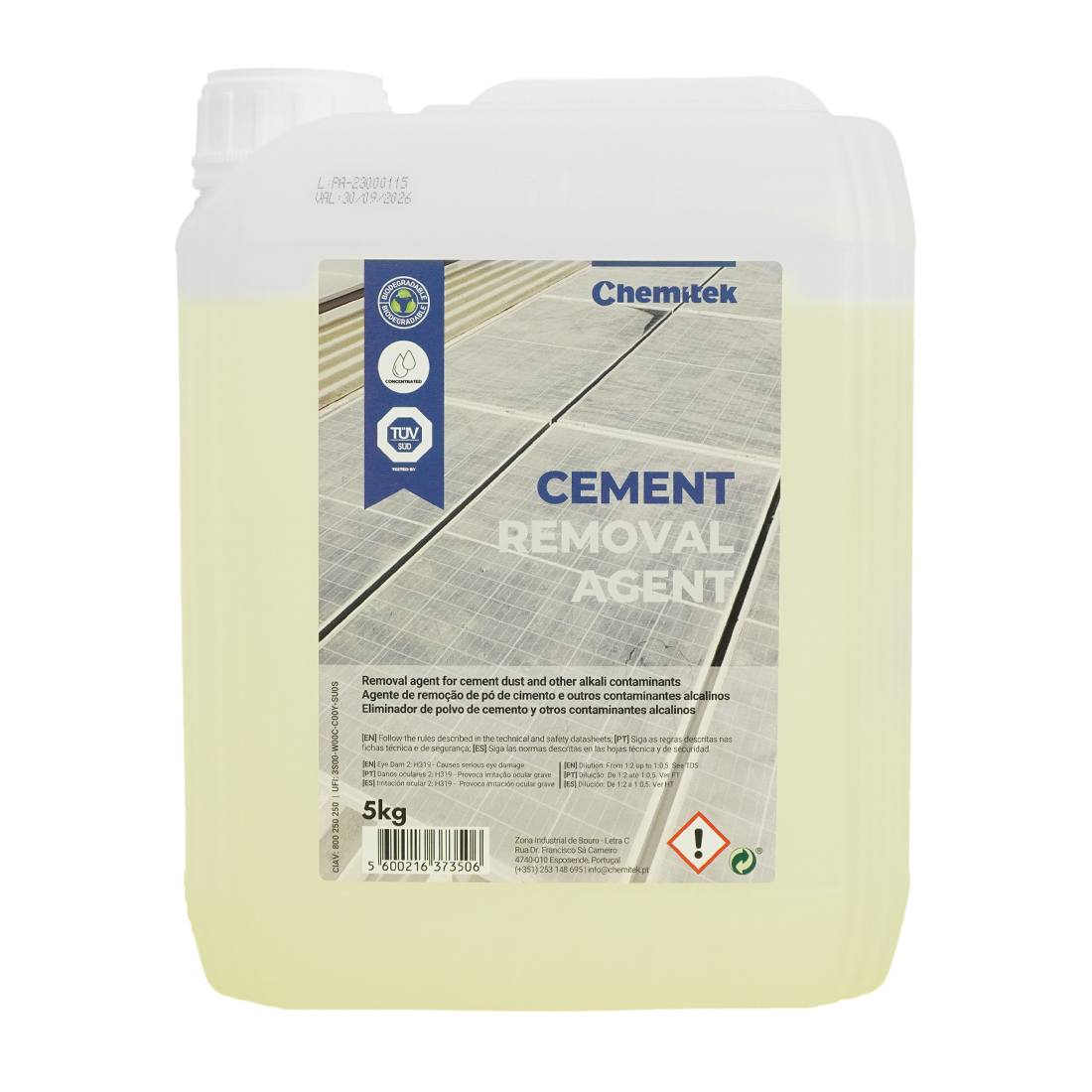 Chemitek Concrete & Cement Remover - Heavy Duty Cleaning Solution for Driveways, Sidewalks & Construction Sites
