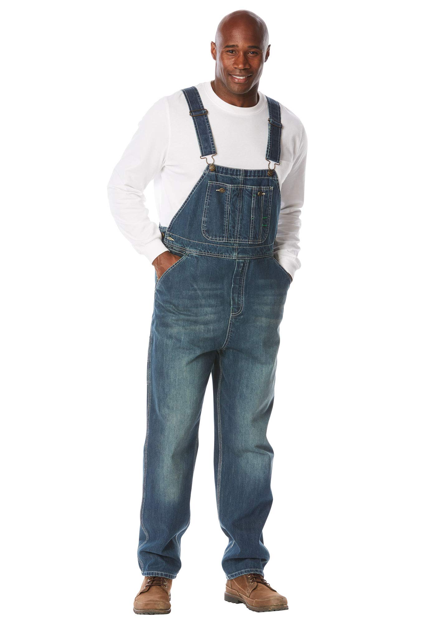KingSize Men's Big & Tall Denim Overalls by Boulder Creek - Durable Workwear for Farming, Construction & Outdoor Activities