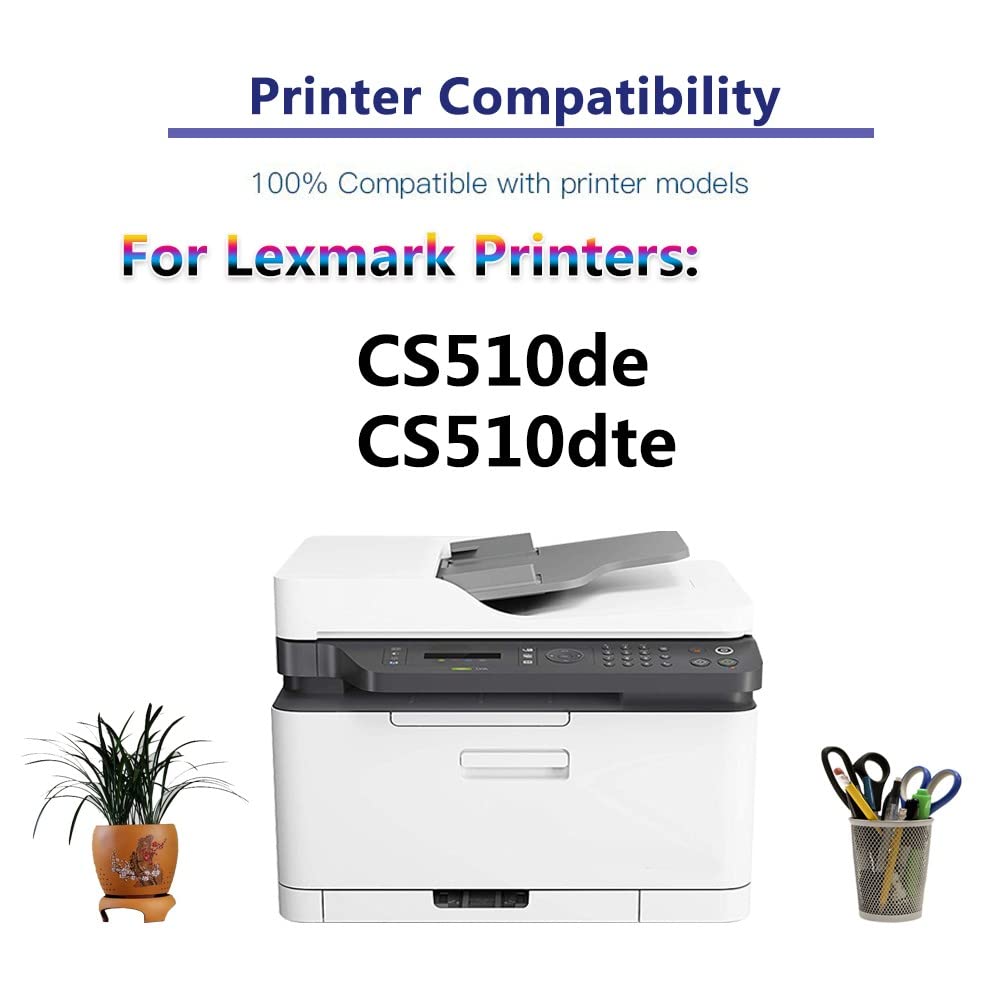 6-Pack (2C+2Y+2M) Compatible Toner Cartridge Replacement for HP 70C1XC0 70C1XY0 70C1XM0 - Works with CS510de/CS510dte Printers | High-Yield Printing for Office & Home Use