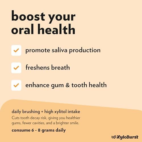 XyloBurst Xylitol Sugar Free Chewing Gum - 500 Count Bag | Gluten Free, Keto Friendly, Aspartame Free | Promotes Oral Health & Fresh Breath | Perfect for Workouts, Travel & Daily Freshness