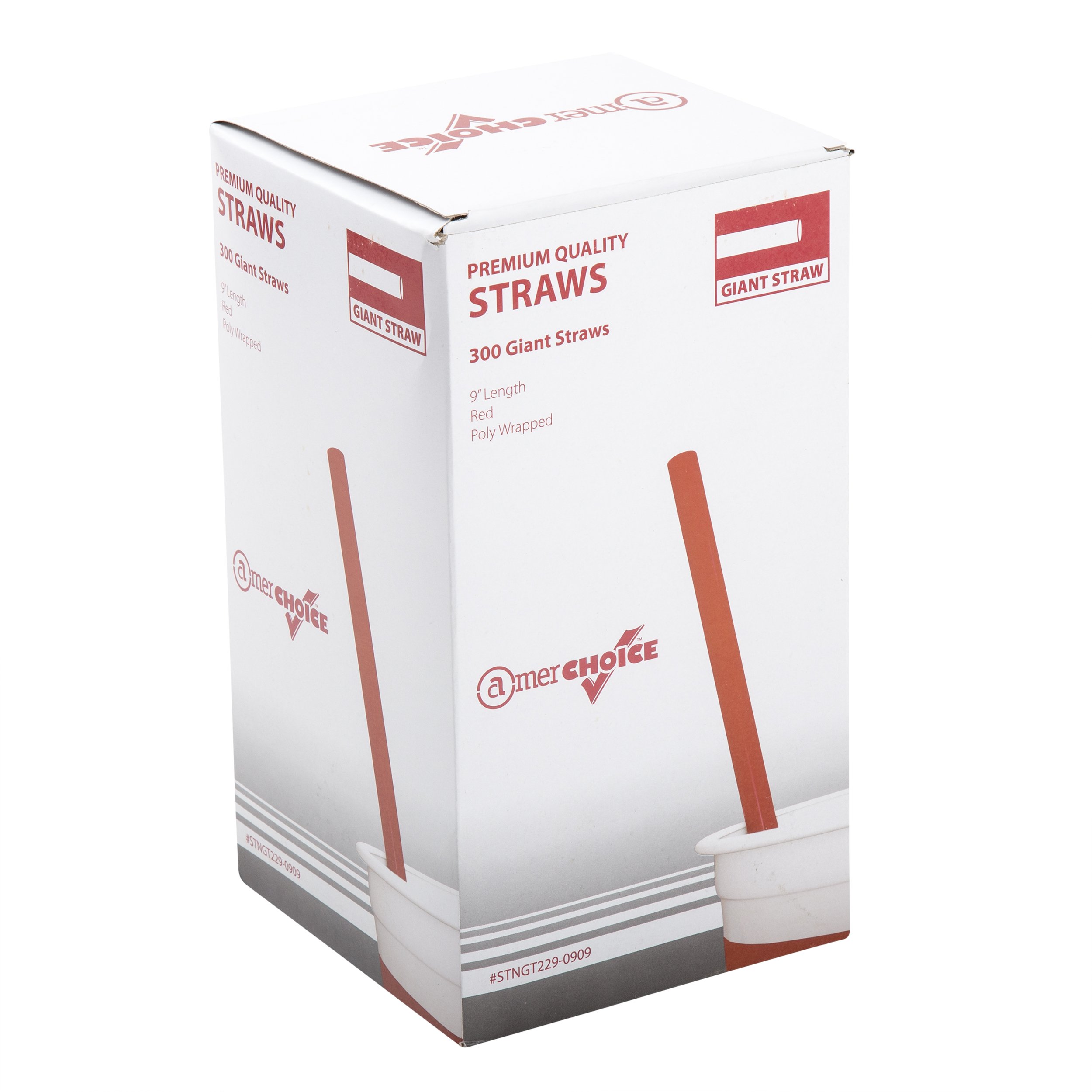 AmerCareRoyal Giant Plastic Straws - 9