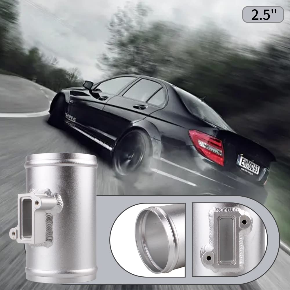 High-Performance Air Flow Meter Base MAF Sensor Mount Compatible with Nissan, Honda Civic, Ford - 2.5