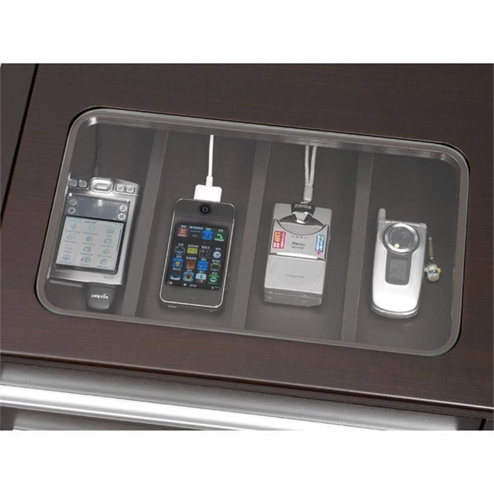 Cappuccino Computer Desk with USB Charging for Home Office