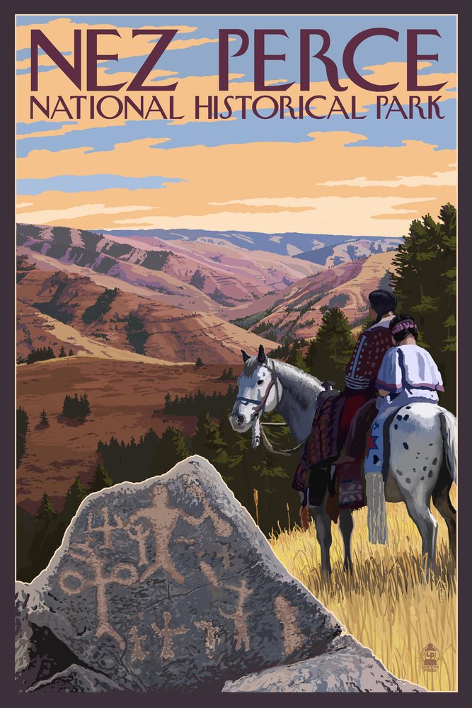 Nez Perce National Historical Park Idaho 54387 - 24x36 Signed Art Print, Wall Decor Poster - Perfect for Home, Office & Gallery Display