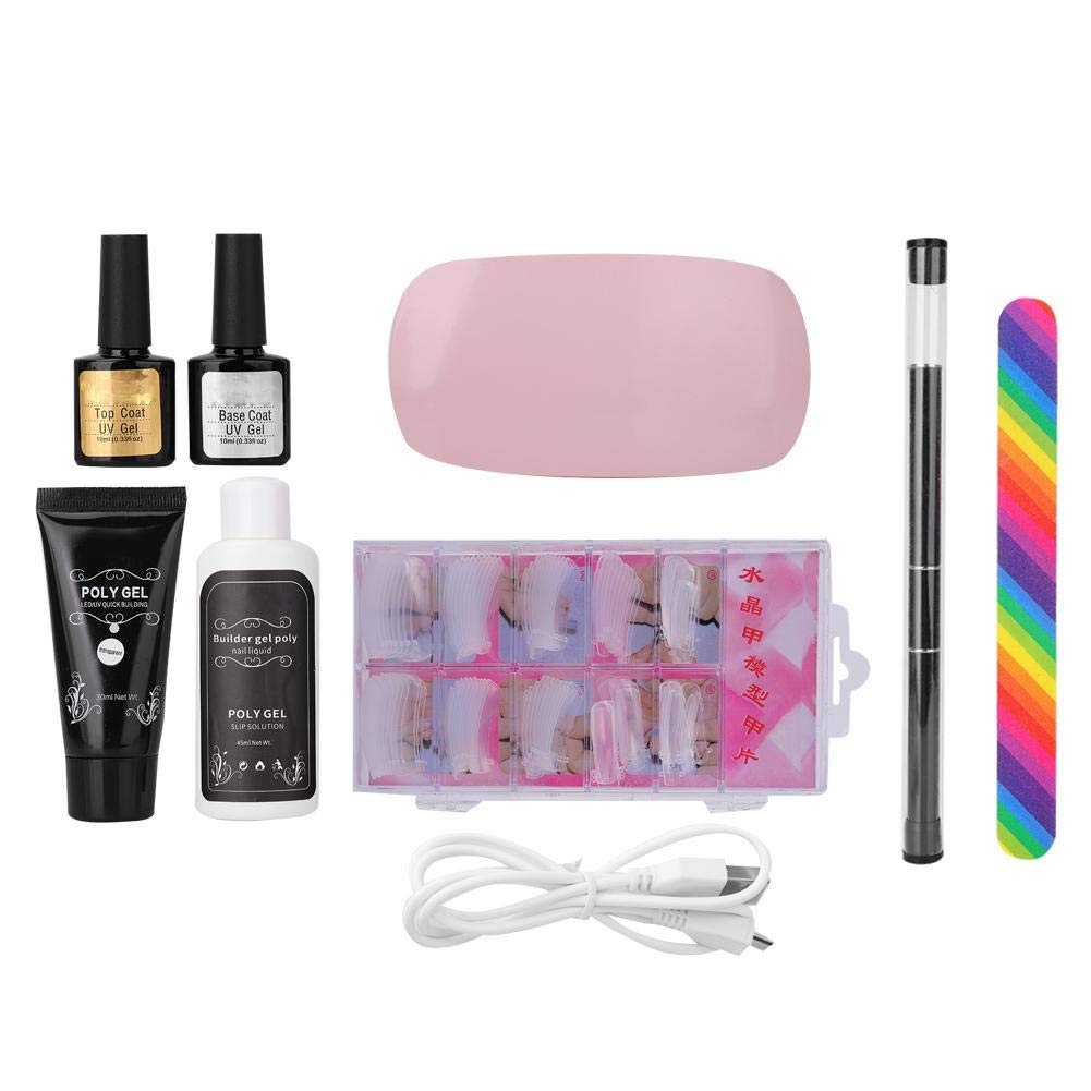Professional Gel Nail Polish Kit - UV LED Nail Dryer Lamp, Nail Glue & Complete DIY Manicure Tools Set for Home & Salon Use (Transparent) | Perfect for Nail Art, French Tips & Gel Extensions