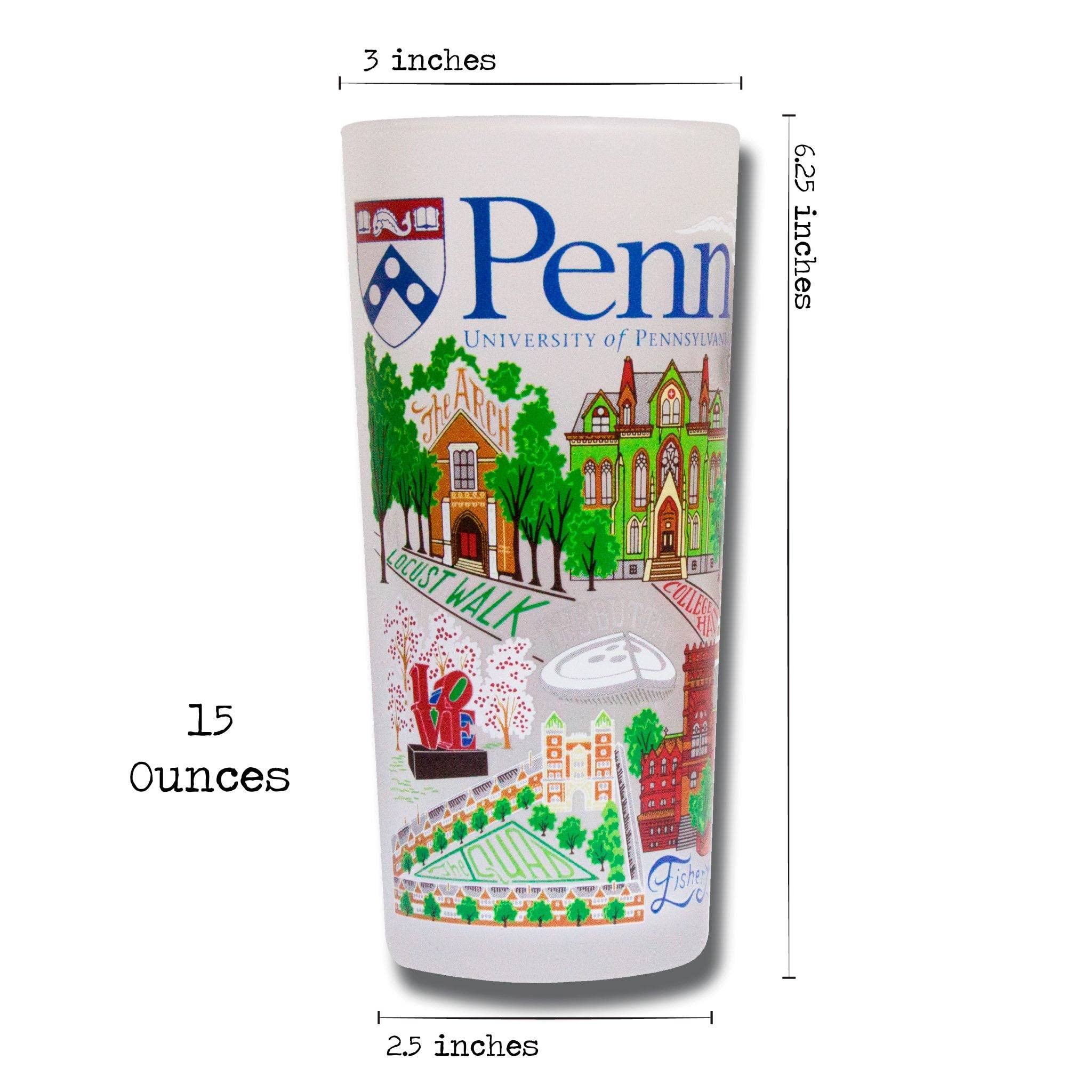 UPenn Alumni Glass Cup - 15oz Dishwasher Safe Tumbler for University of Pennsylvania Fans | Perfect for Kitchen, Office & Game Day Celebrations