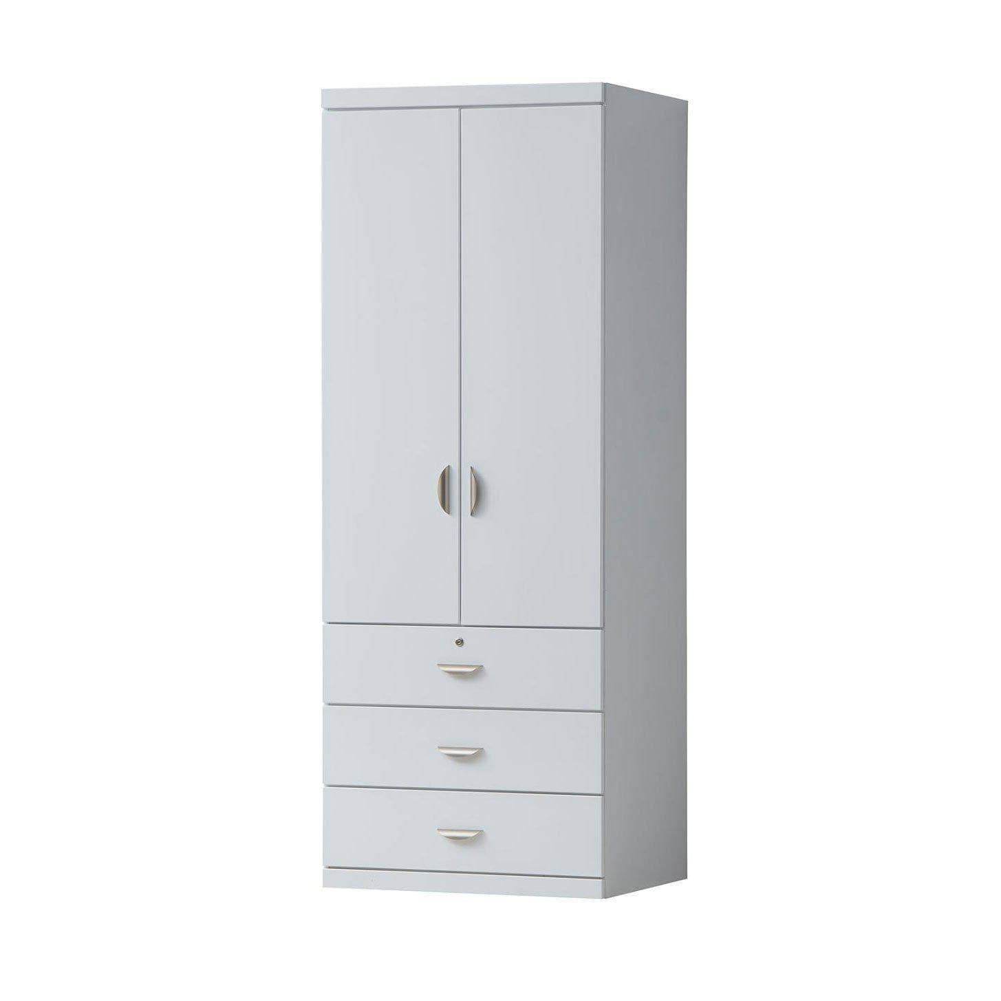 Mikas 2-Door Open Wardrobe Closet - Spacious Storage for Bedroom, Living Room & Walk-In Closet Organization
