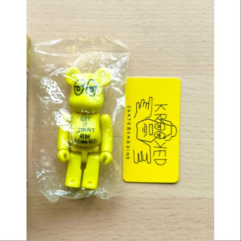 Bearbrick Series 20 ARTIST KROOKED SKATEBOARDING 100% Collectible Vinyl Figure - Limited Edition Art Toy for Display & Skateboarding Enthusiasts - Perfect for Home Decor, Office Collection, and Gift Giving