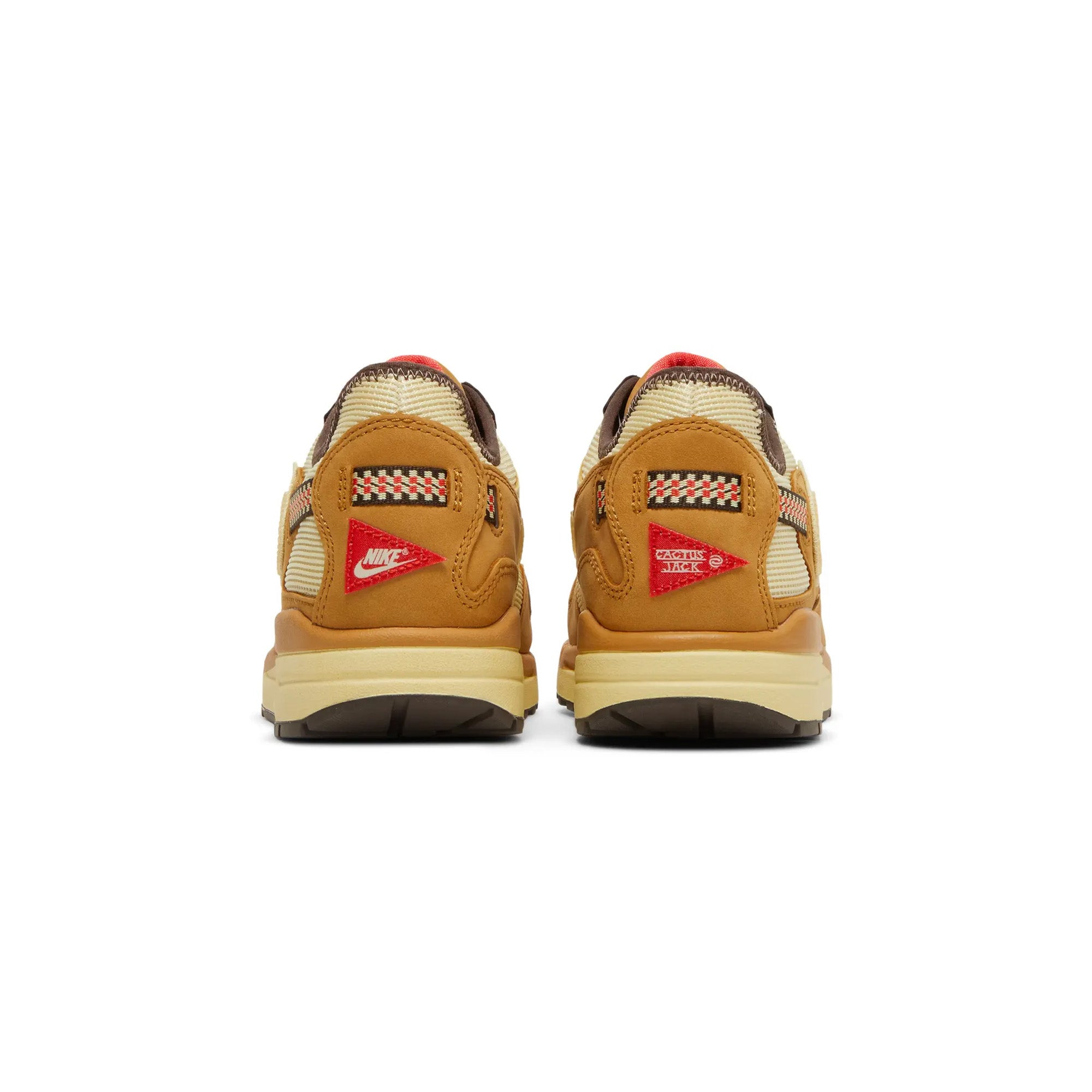 Travis Scott x Nike Air Max 1 'Cactus Jack' Wheat Lemon Drop Sneakers (2022) - Men's Limited Edition Retro Running Shoes for Streetwear & Casual Outfits