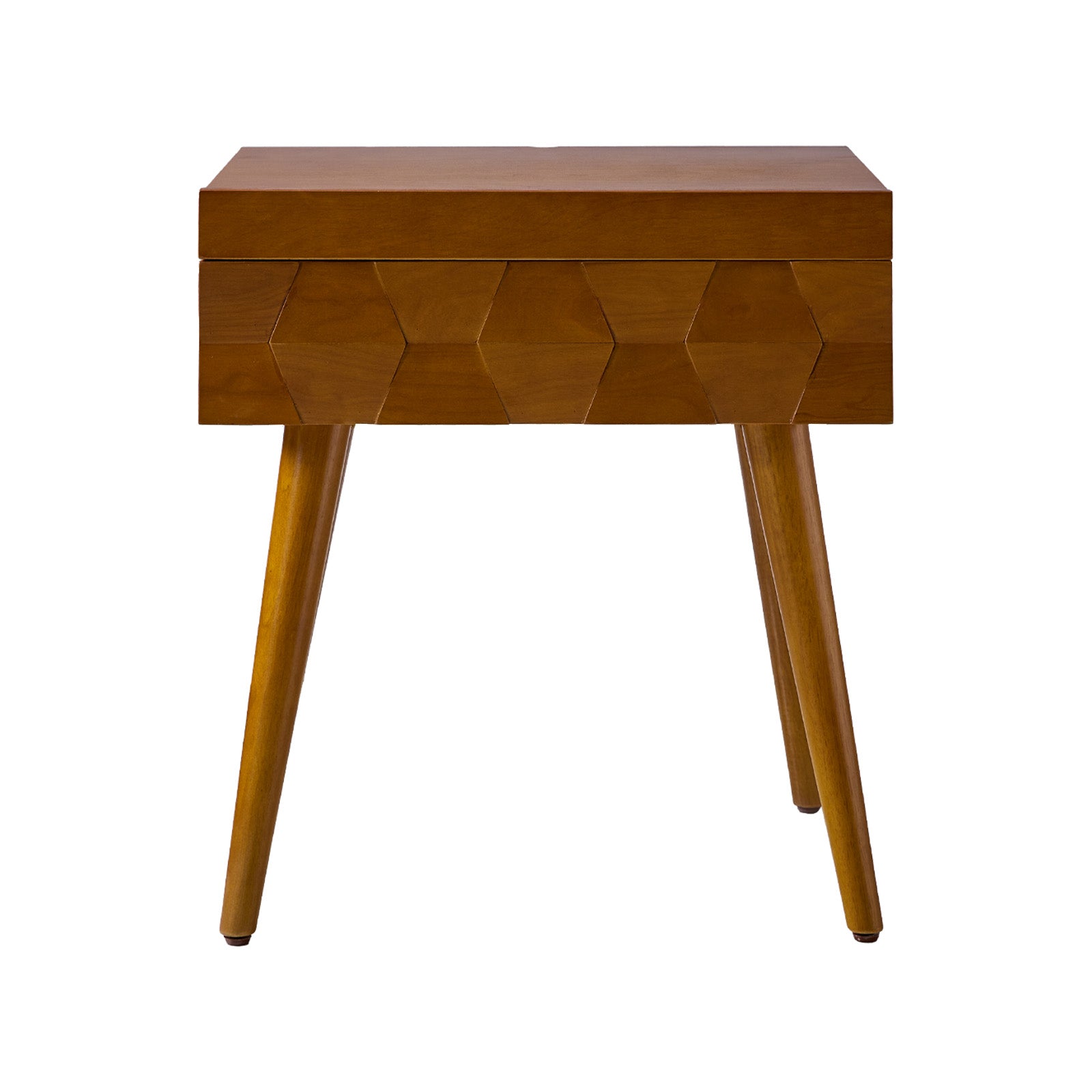 Vivian Mid-Century Modern Nightstand with USB Charging Station - Wooden Bedside Table with Drawer & Shelf - Perfect for Bedroom, Living Room, or Guest Room - Fast Charging & Stylish Storage Solution