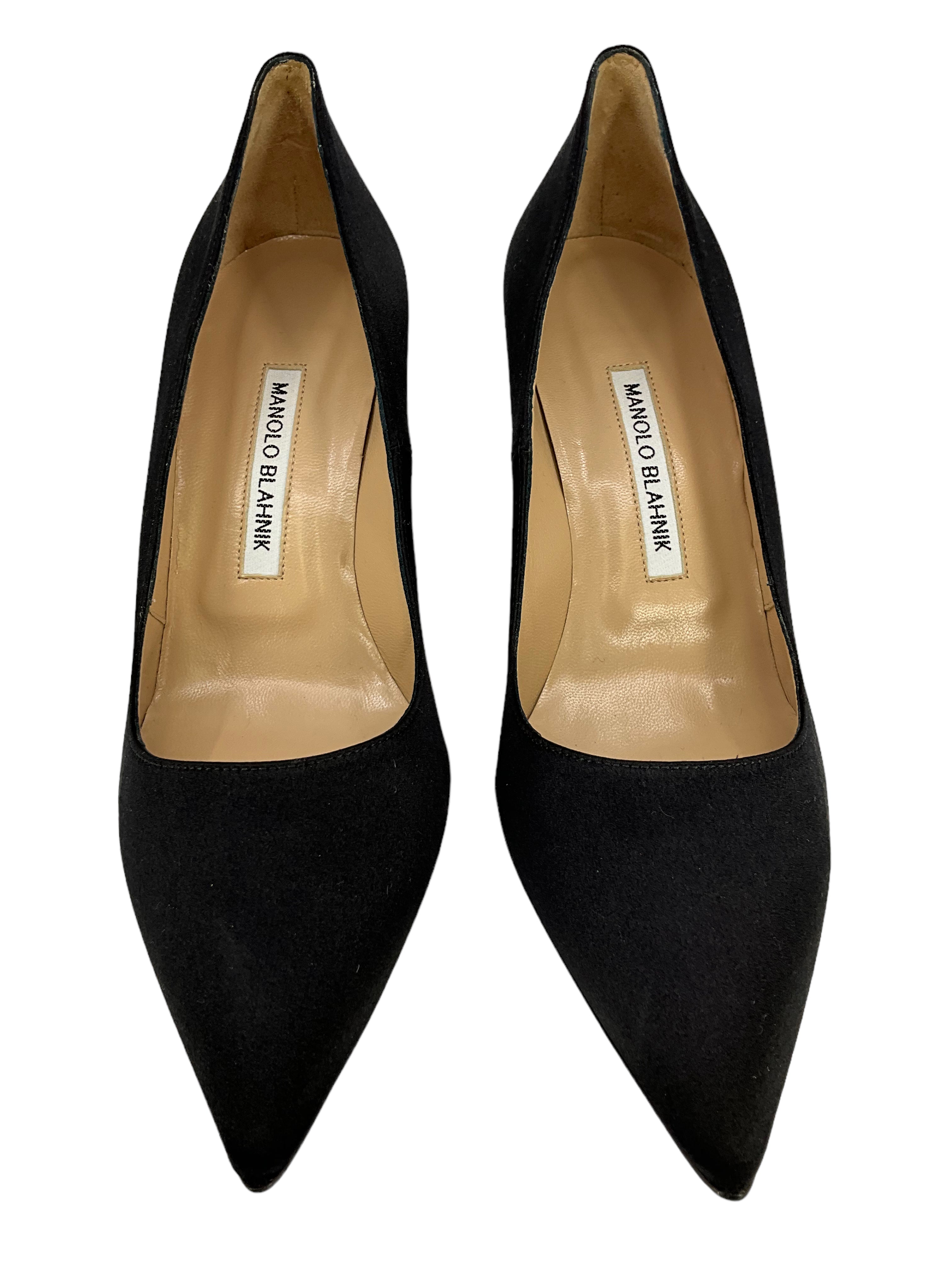 Manolo Blahnik BB Satin Pumps - Women's Size 8.5 Heels | Elegant Evening Shoes for Weddings, Parties & Special Occasions