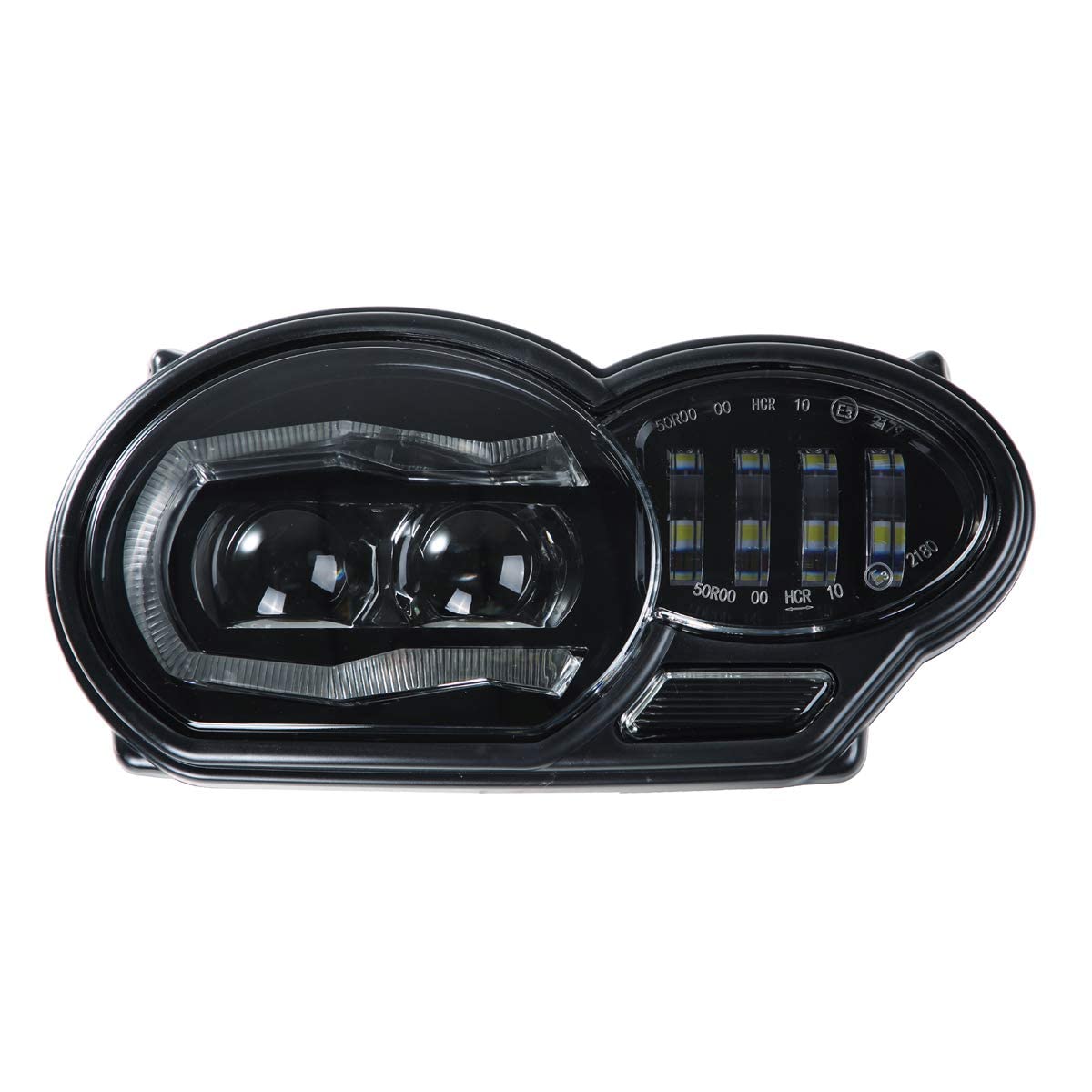 BMW R1200GS LED Headlight Assembly (2004-2012) - High/Low Beam with DRL for R1200GS & Adventure Oil Cooler Models - Motorcycle Front Headlamp Replacement - Perfect for Night Riding & Off-Road Adventures