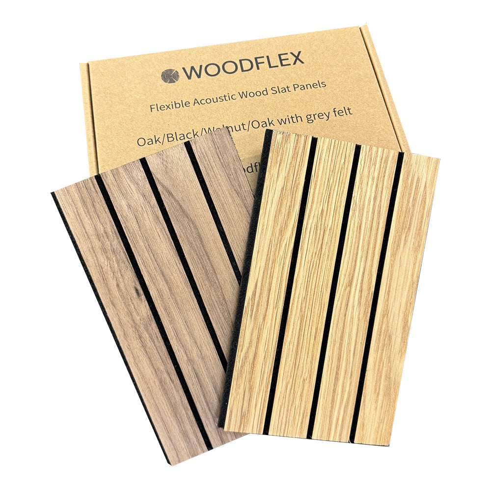 WOODFLEX 7mm Slim Acoustic Guitar Pickguard Sample Set - 2pc (Oak & Walnut) - Perfect for Guitar Upgrades & DIY Luthier Projects