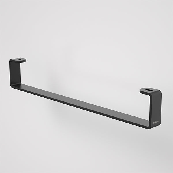 Caroma Urbane II Wall-Mounted Hand Basin with Integrated Rail in Matte Black - Perfect for Modern Bathrooms and Powder Rooms
