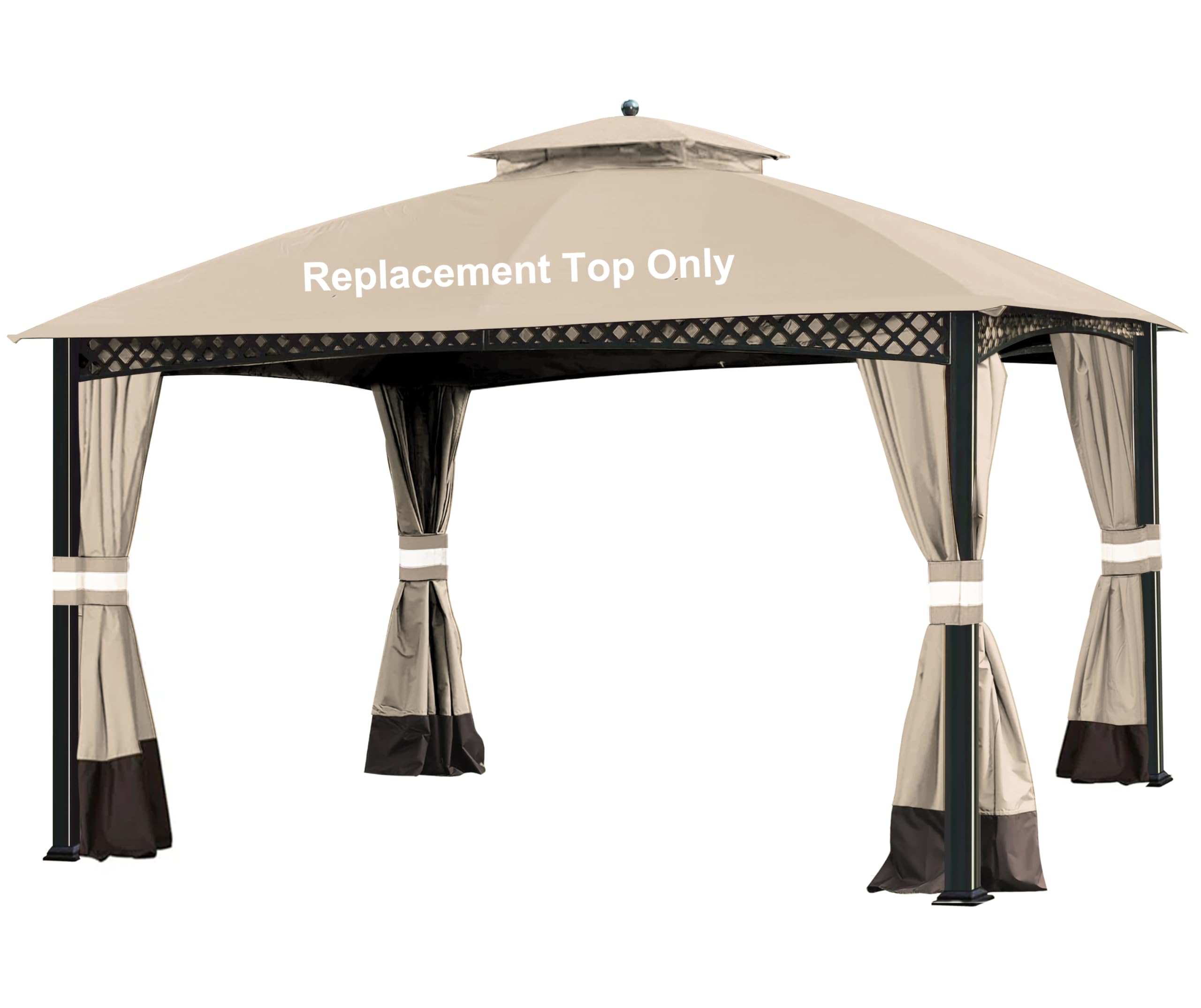 Replacement Canopy Cover for Windsor Gazebo L-GZ717PST-C (Light Beige) - Durable Weatherproof Gazebo Top Replacement - Perfect for Outdoor Patio, Garden, and Backyard Relaxation