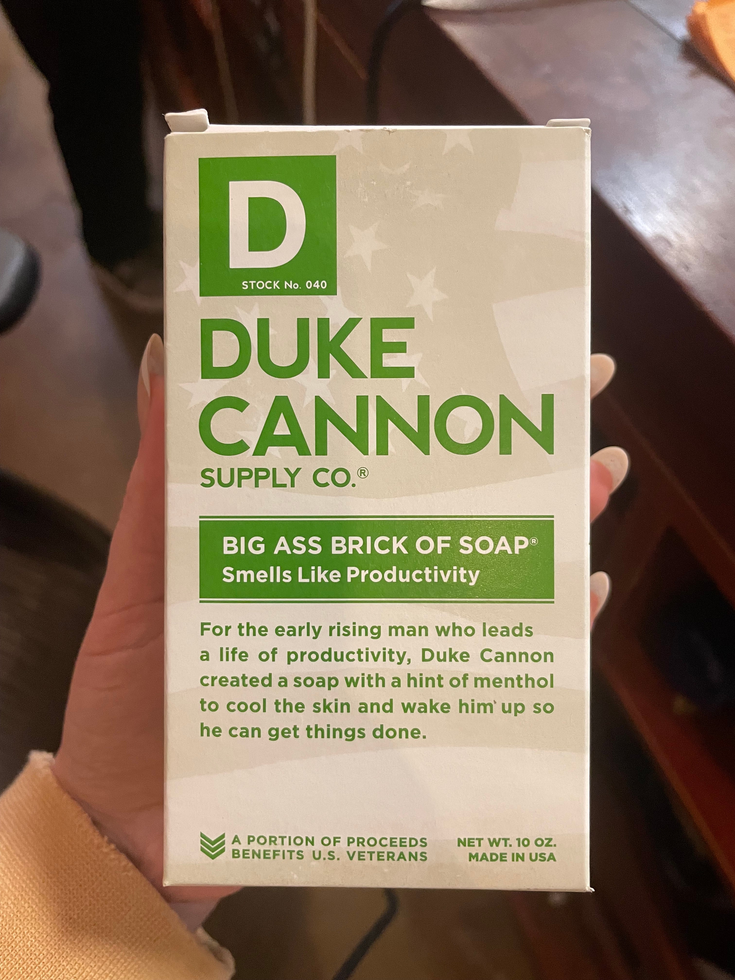 Duke Cannon Productivity Soap for Men - Long Lasting Bar Soap with Gritty Exfoliation - Perfect for Shower, Gym & Travel