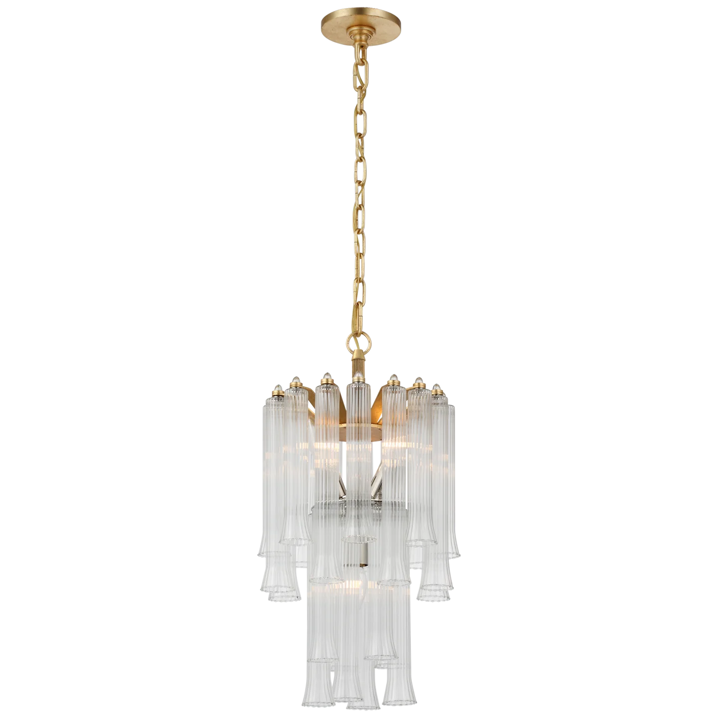 Lorenzo Petite Waterfall Chandelier - Elegant Small Crystal Ceiling Light Fixture for Dining Room, Bedroom, or Entryway Decor