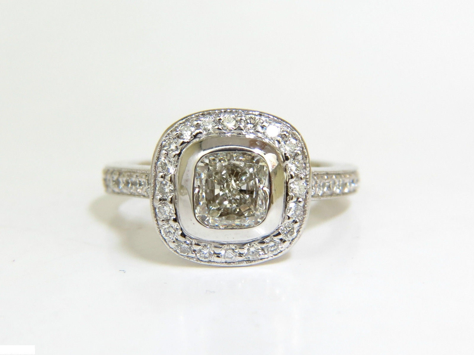 GIA Certified 2.63 Carat Halo Cushion Cut Diamond Engagement Ring in Platinum I/VS1 - Perfect for Proposals, Weddings & Anniversary Gifts