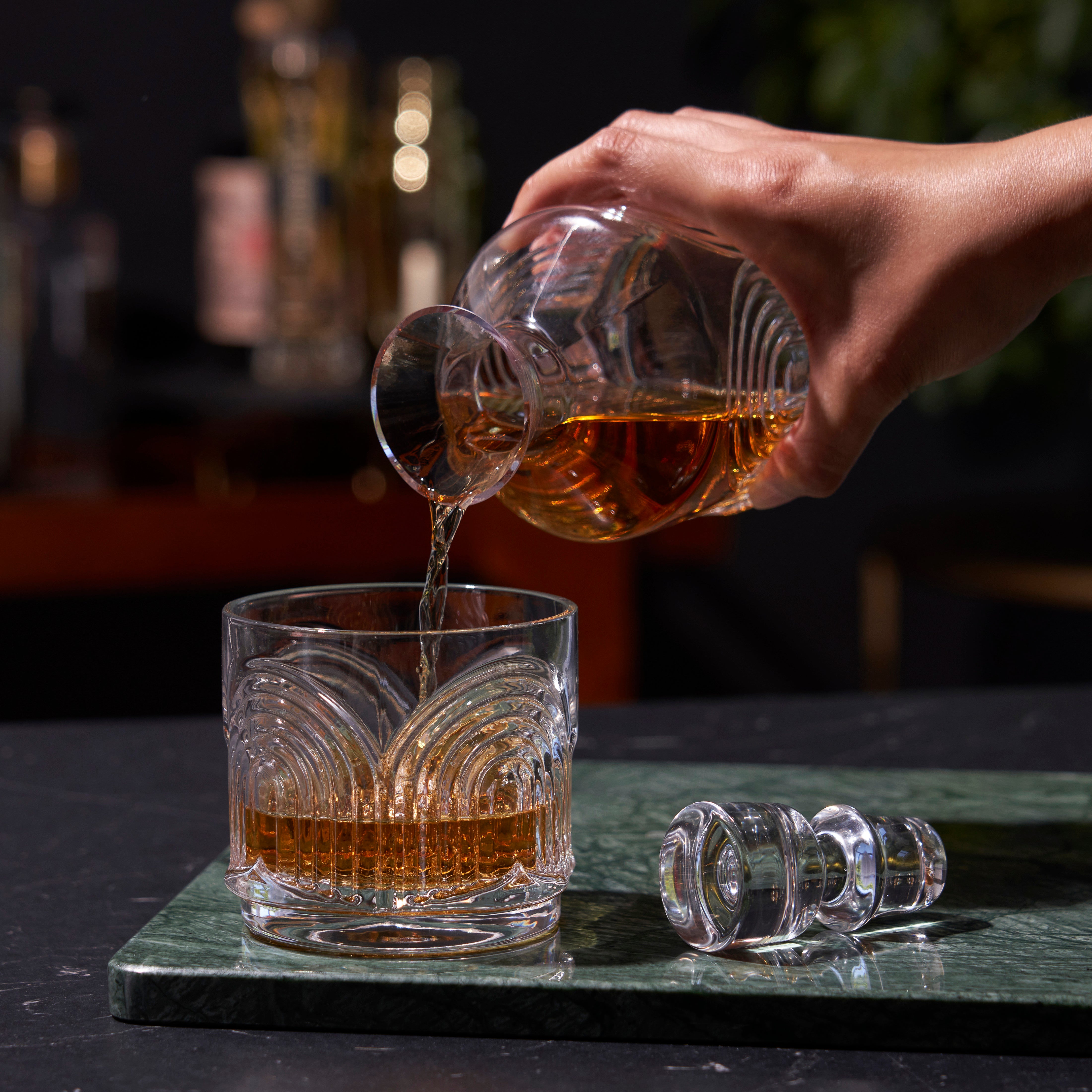 Beau Stacking Decanter Set - Elegant Glass Wine Decanter with Stackable Design for Red Wine, Whiskey & Liquor - Perfect for Home Bars, Dinner Parties & Gift Giving
